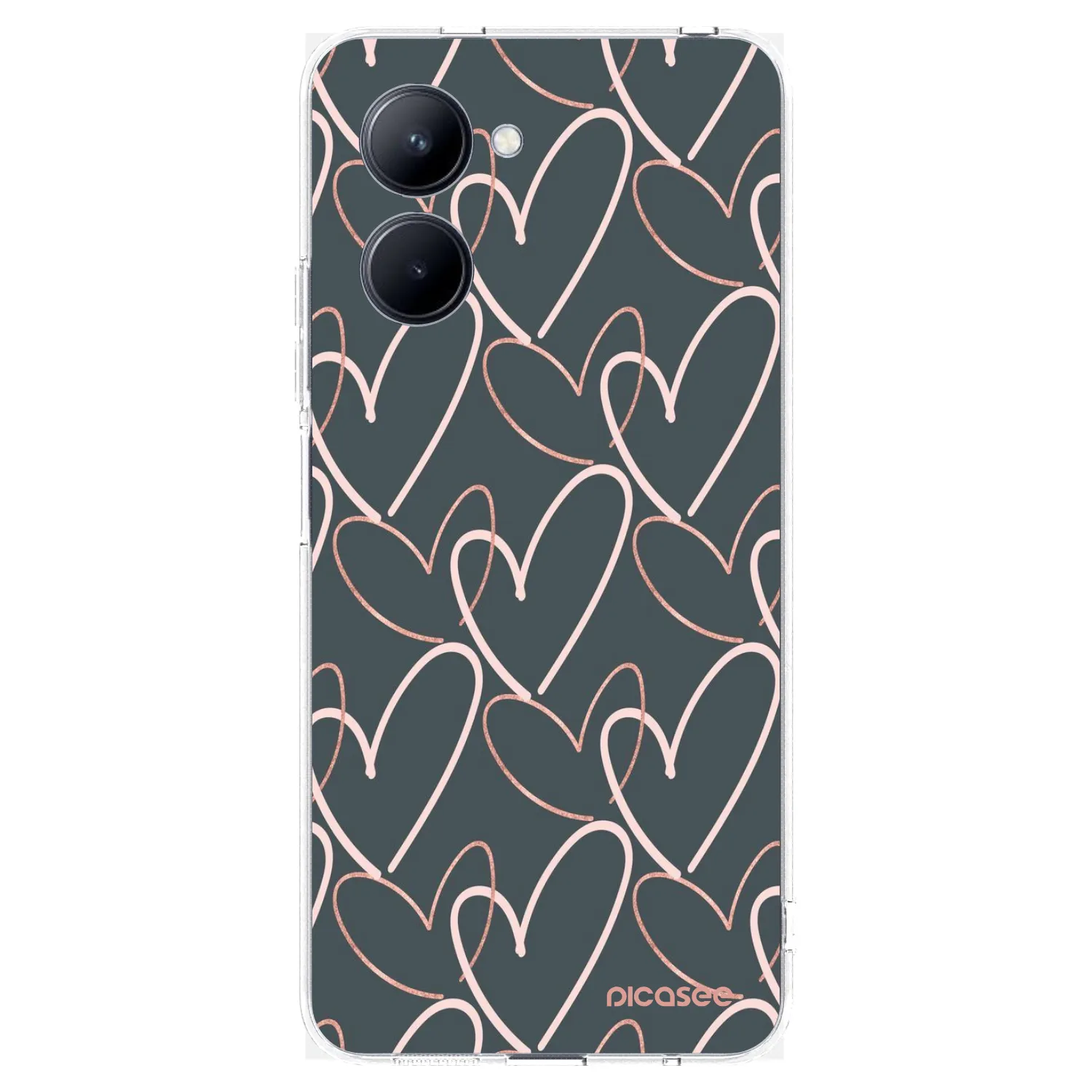 Picasee silikonska prozirna maskica za Realme C33 (2023) - Lots of love