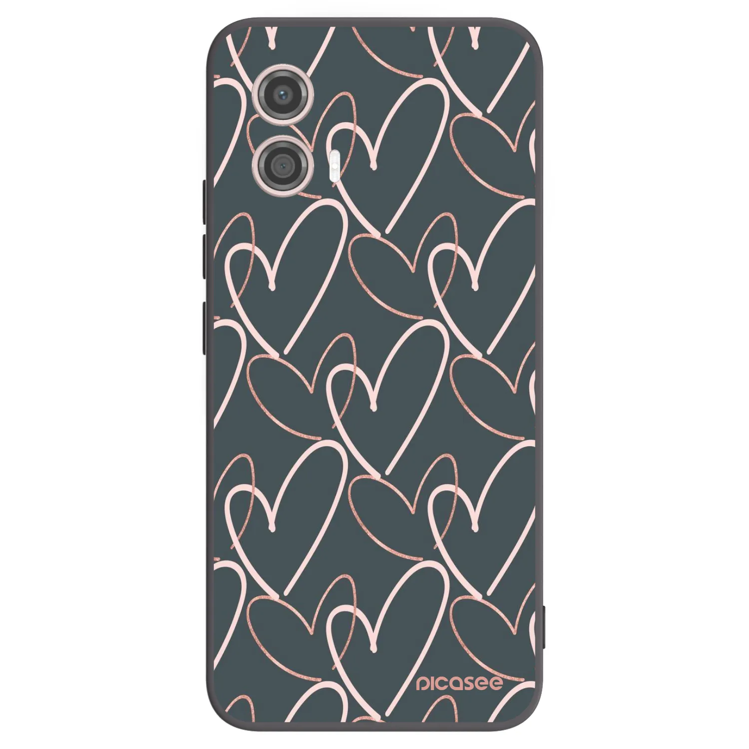Picasee crna silikonska maskica za Motorola Moto G53 5G - Lots of love