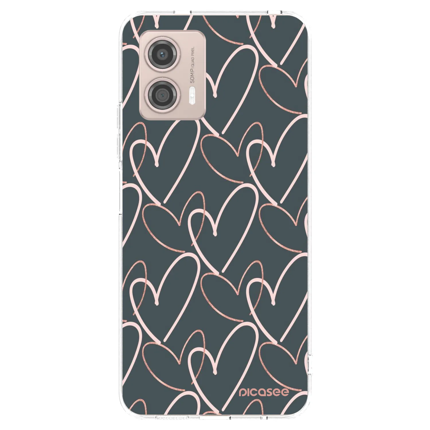Picasee silikonska prozirna maskica za Motorola Moto G53 5G - Lots of love