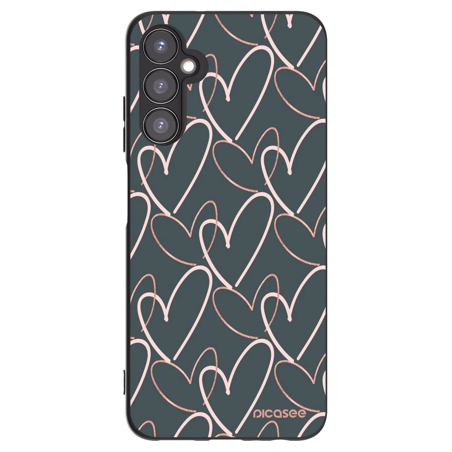 Picasee crna silikonska maskica za Samsung Galaxy A05s A057G - Lots of love