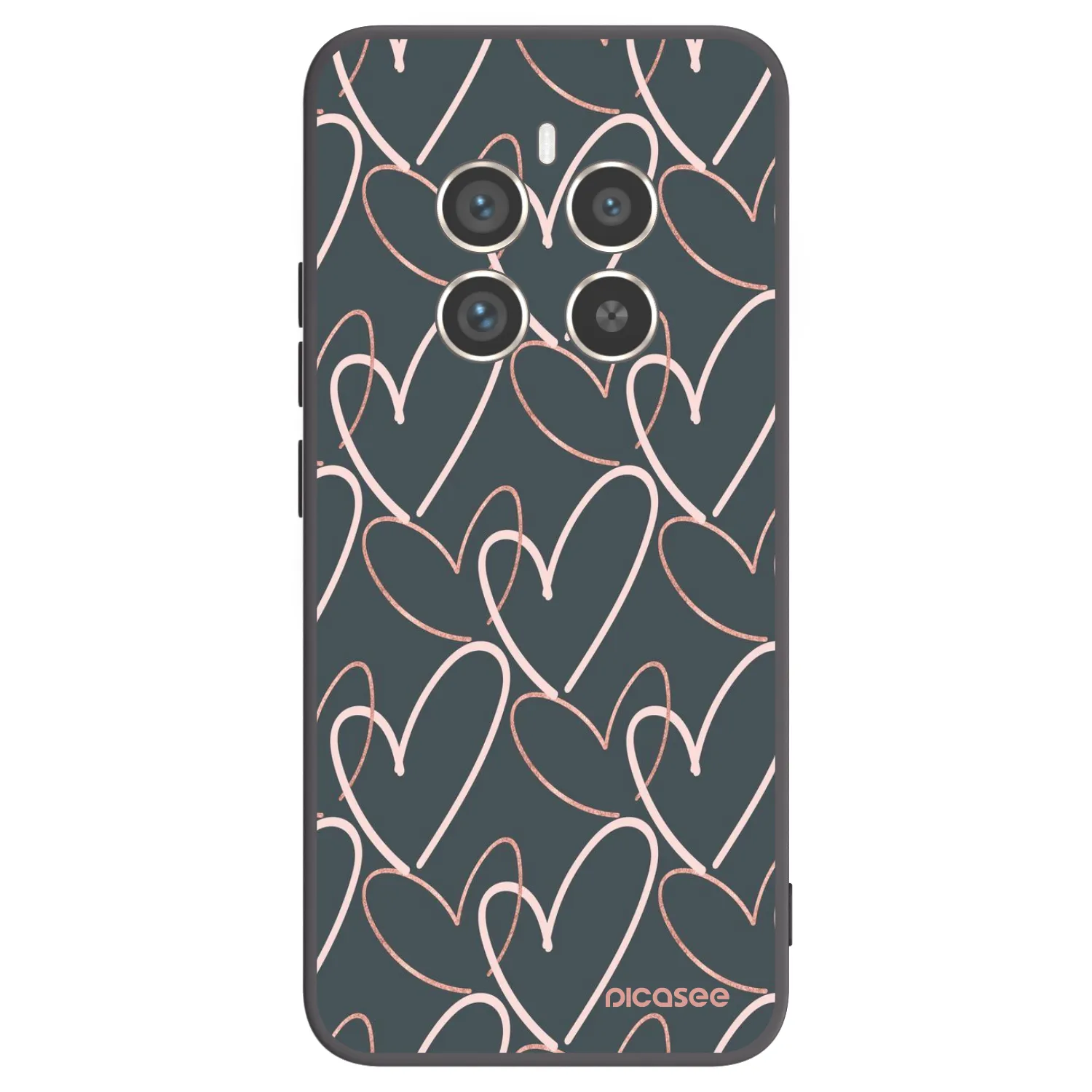 Picasee crna silikonska maskica za Realme 12 Pro 5G - Lots of love