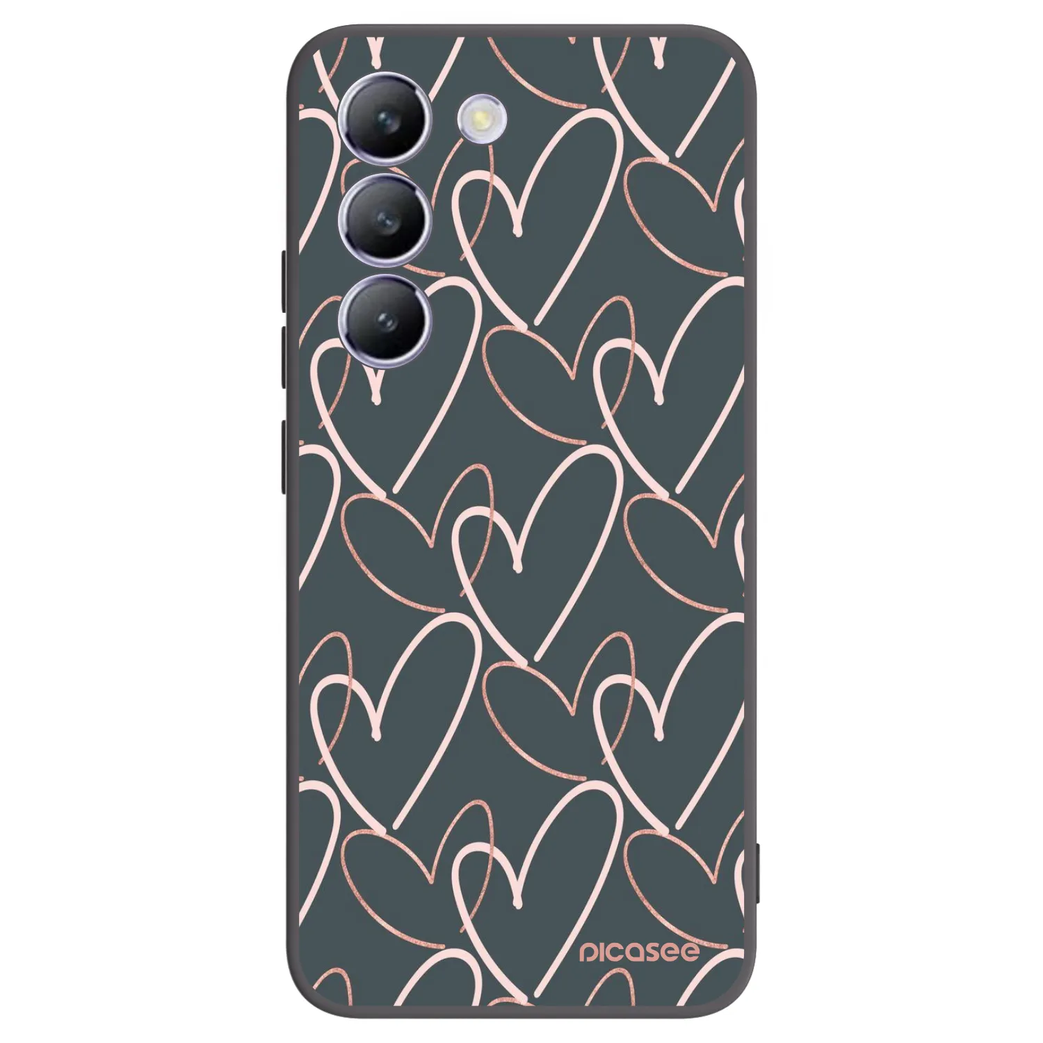 Picasee crna silikonska maskica za Vivo V40 SE 5G - Lots of love