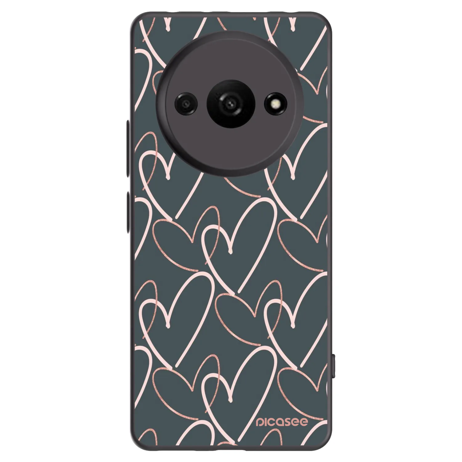 Picasee crna silikonska maskica za Xiaomi Redmi A3 - Lots of love