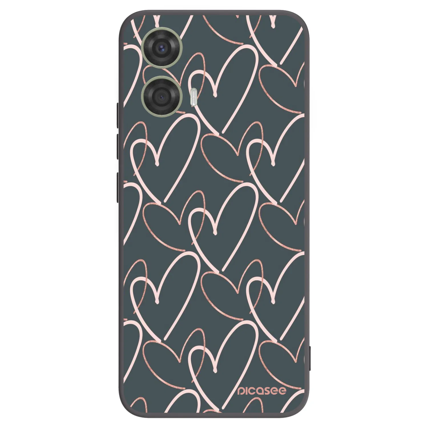 Picasee crna silikonska maskica za Motorola Moto G24 - Lots of love