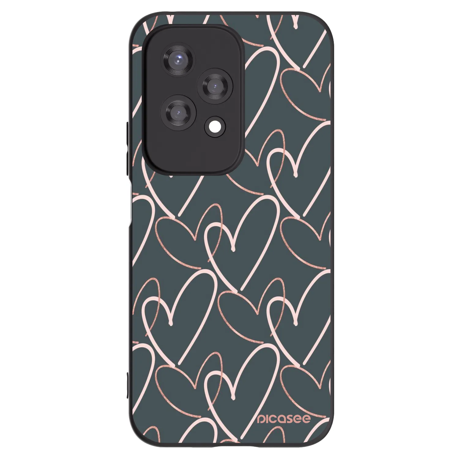 Picasee crna silikonska maskica za Honor 200 Lite - Lots of love