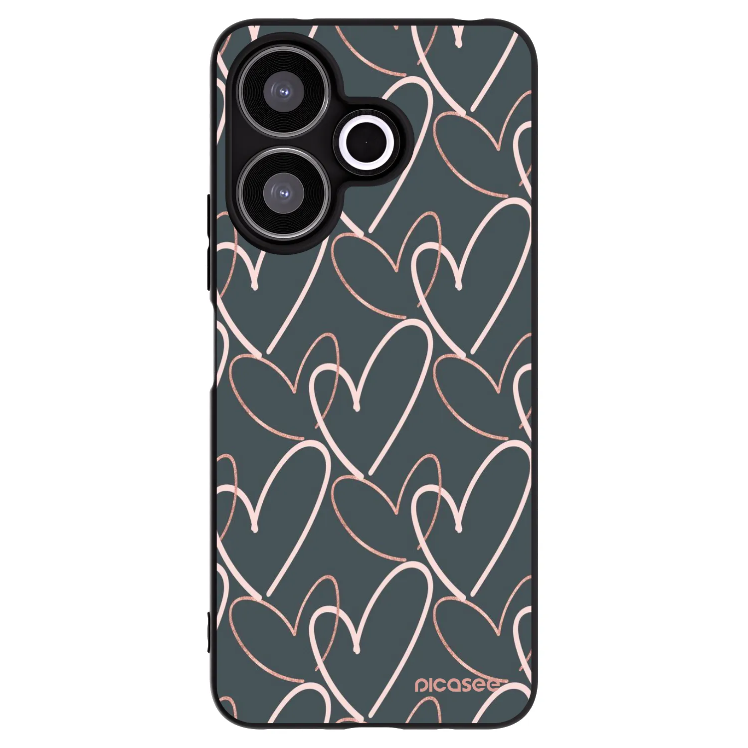 Picasee crna silikonska maskica za Xiaomi Redmi 13 4G - Lots of love