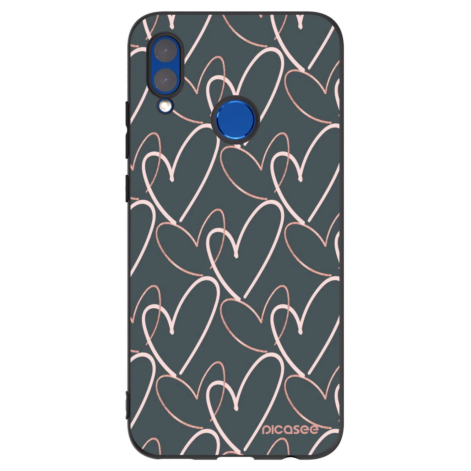 Picasee crna silikonska maskica za Huawei P Smart 2019 - Lots of love