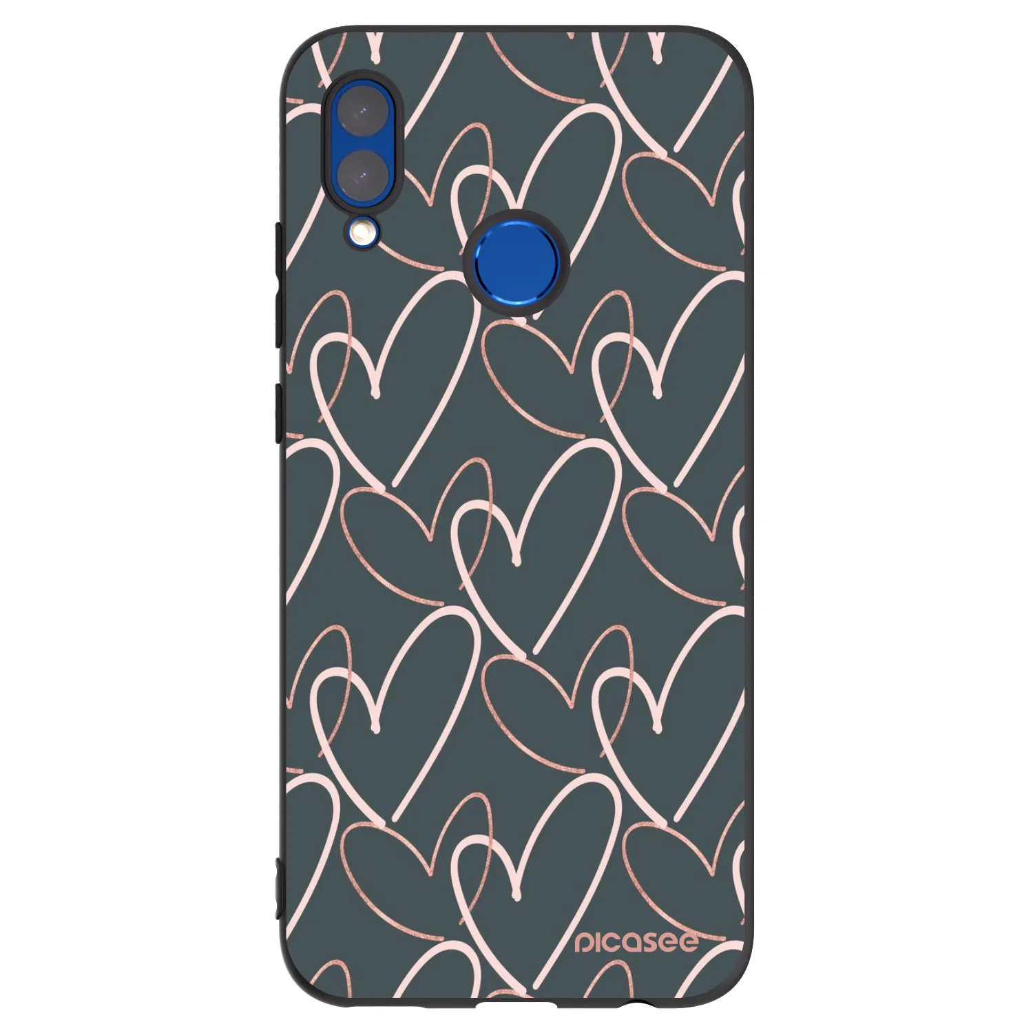 Picasee crna silikonska maskica za Honor 10 Lite - Lots of love