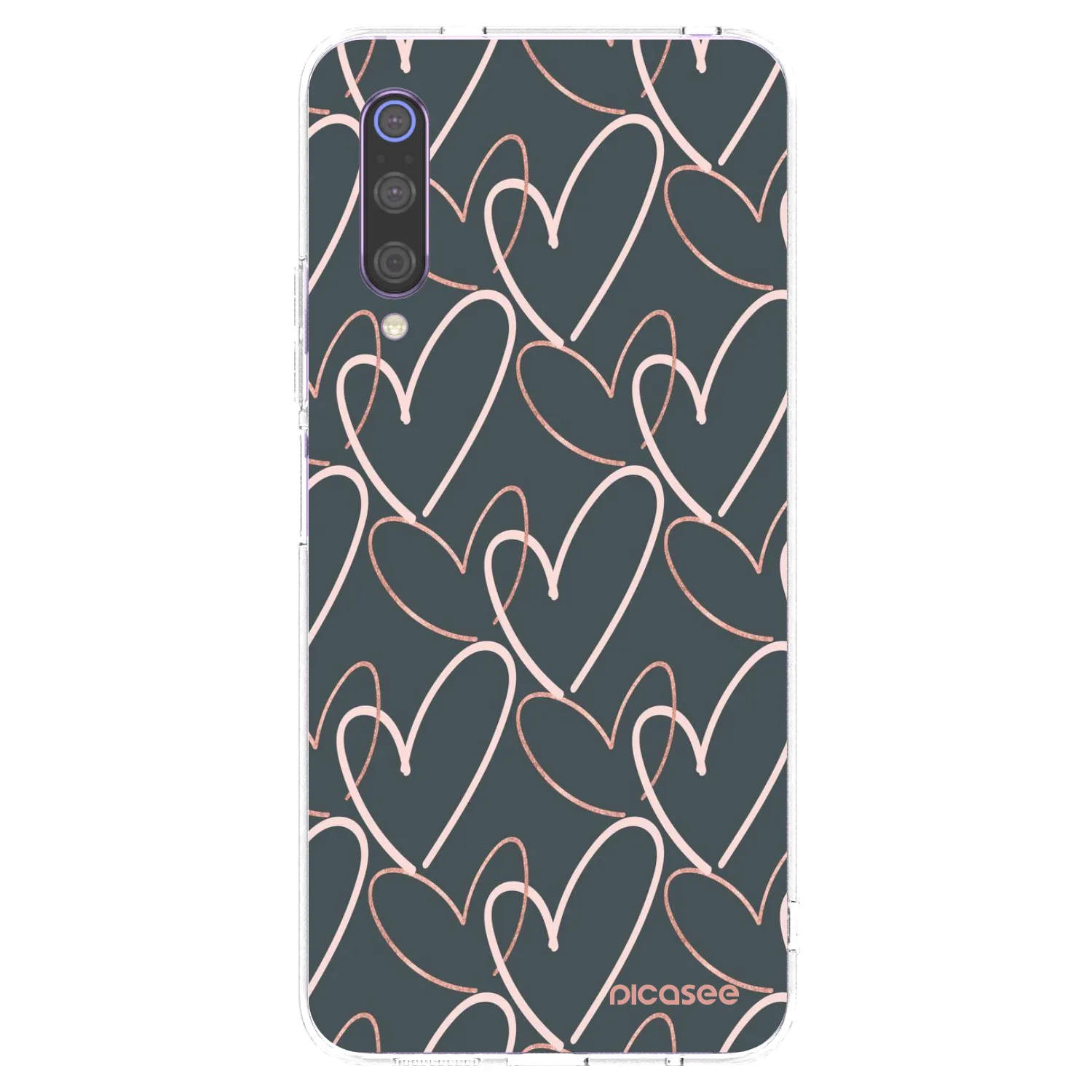 Picasee silikonska prozirna maskica za Xiaomi Mi 9 - Lots of love