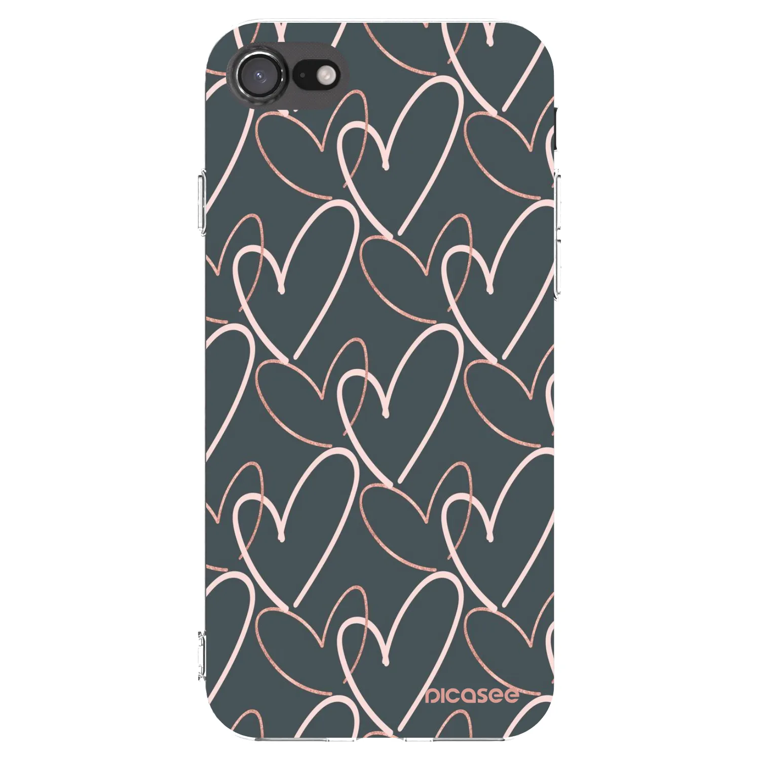 Picasee silikonska prozirna maskica za Apple iPhone 7 - Lots of love