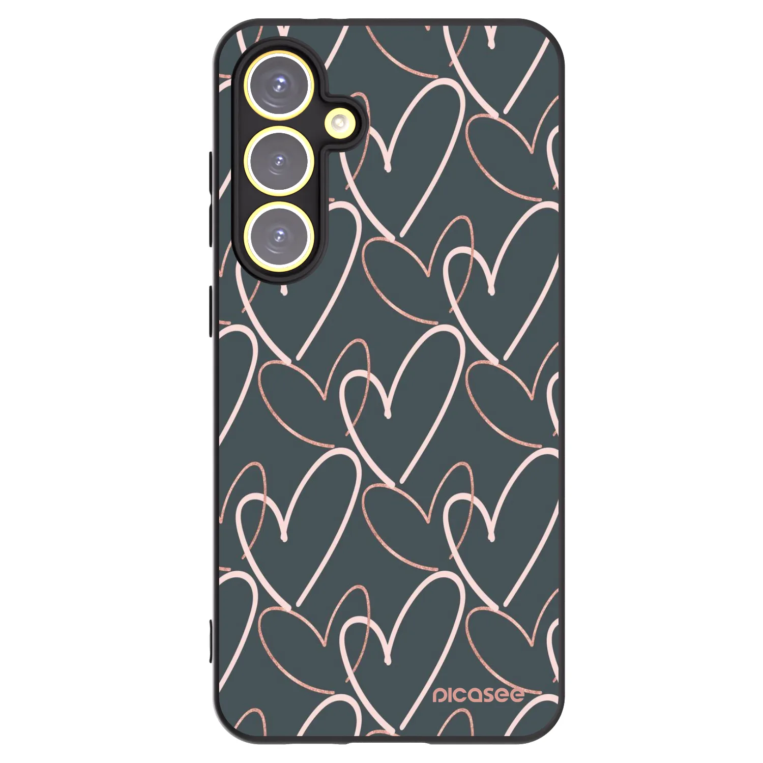 Picasee crna silikonska maskica za Samsung Galaxy S24 FE S721B - Lots of love