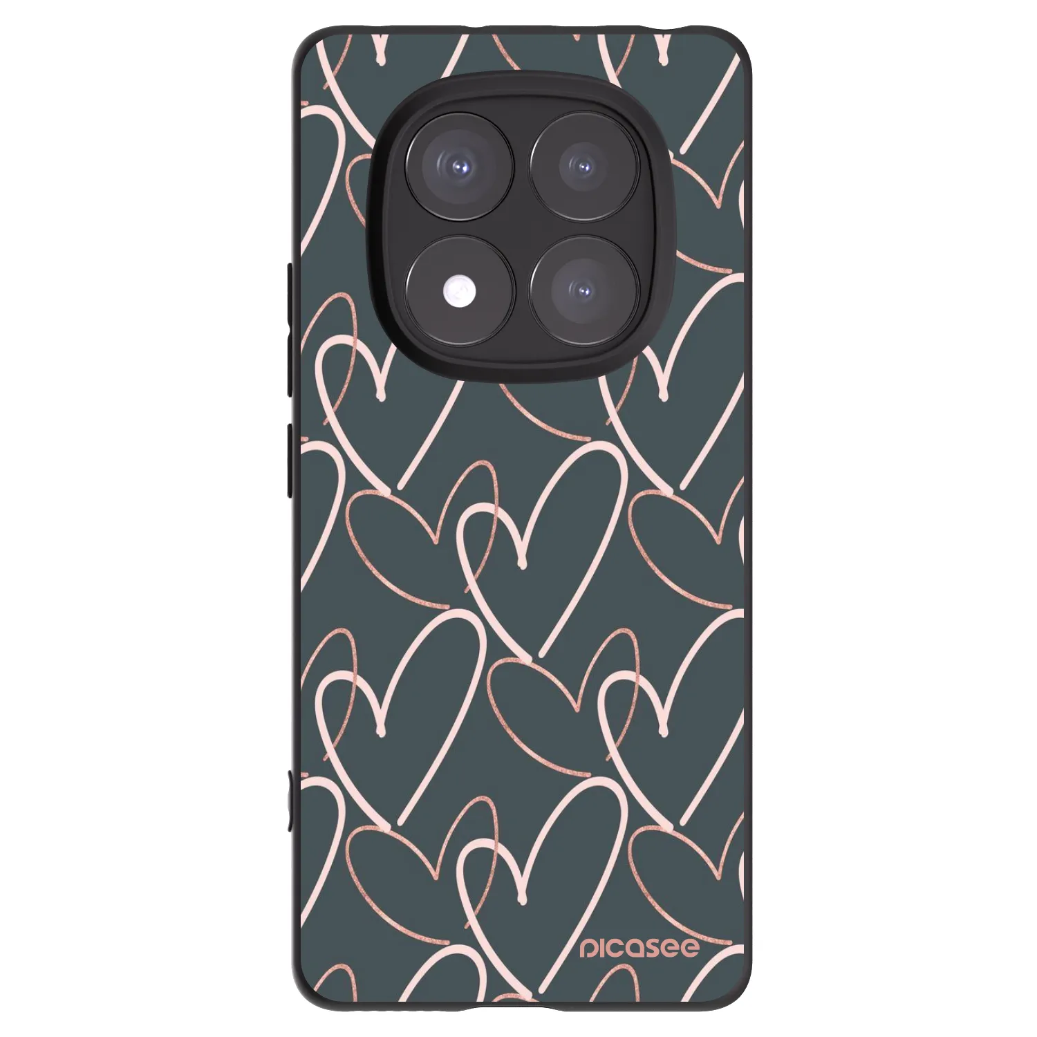 Picasee crna silikonska maskica za Xiaomi Redmi Note 14 Pro 5G - Lots of love