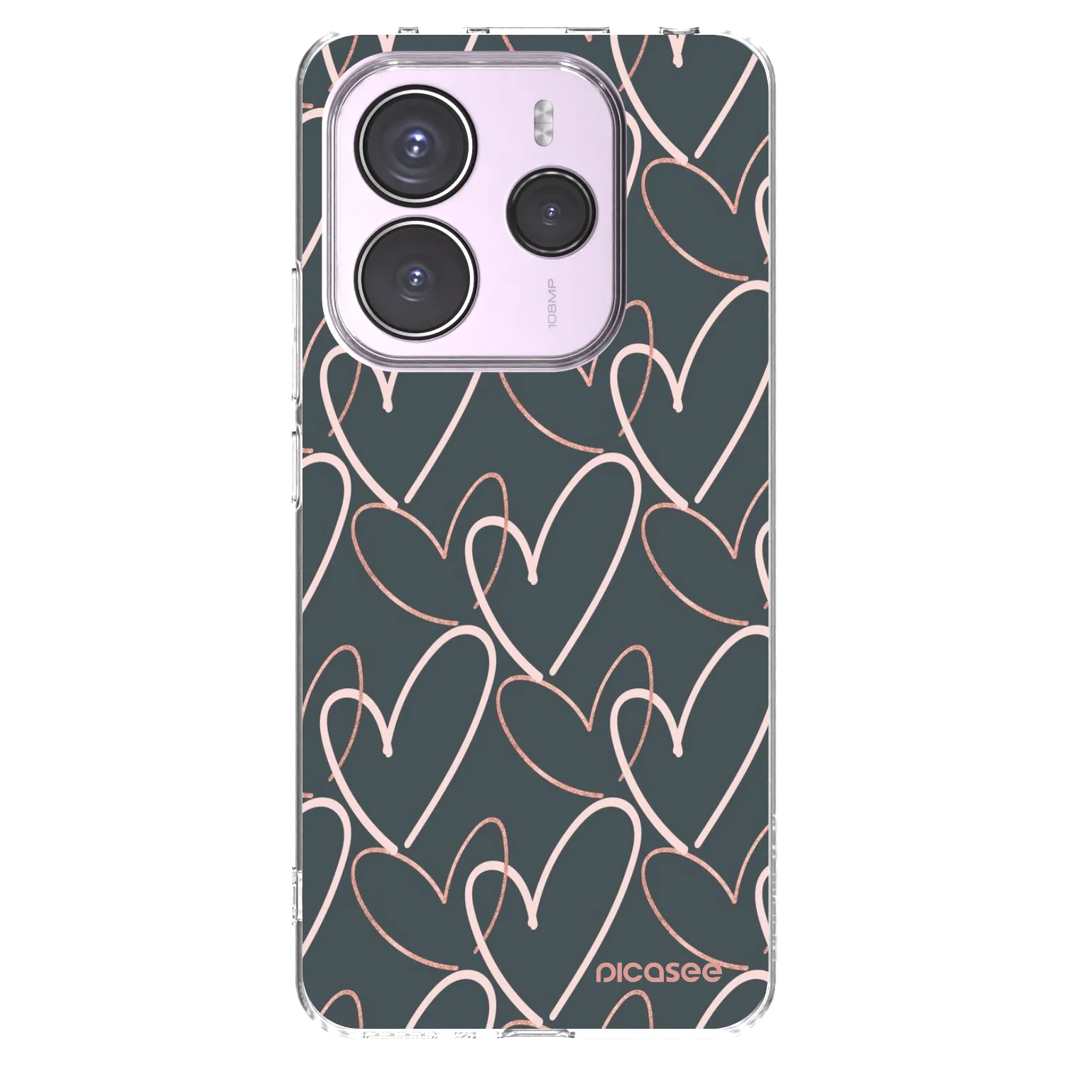 Picasee silikonska prozirna maskica za Xiaomi Redmi Note 14 5G - Lots of love