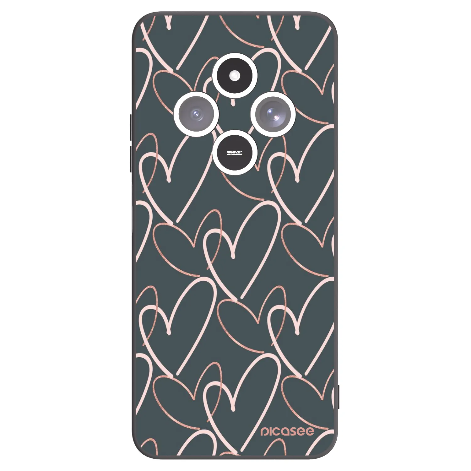 Picasee crna silikonska maskica za Xiaomi Redmi 14C - Lots of love