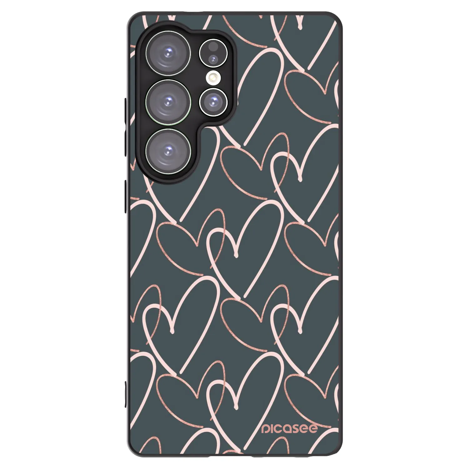 Picasee crna silikonska maskica za Samsung Galaxy S25 Ultra 5G - Lots of love