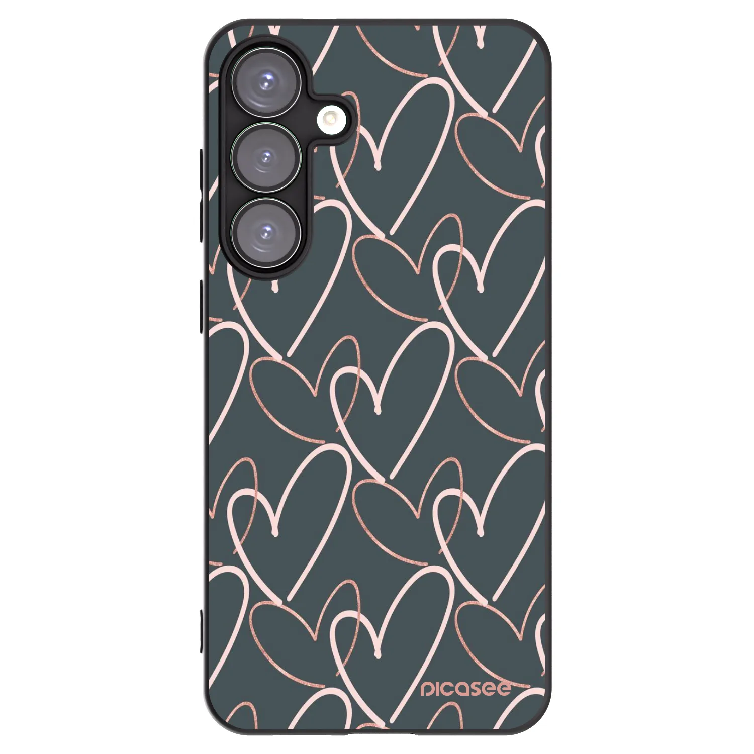 Picasee crna silikonska maskica za Samsung Galaxy S25+ 5G - Lots of love