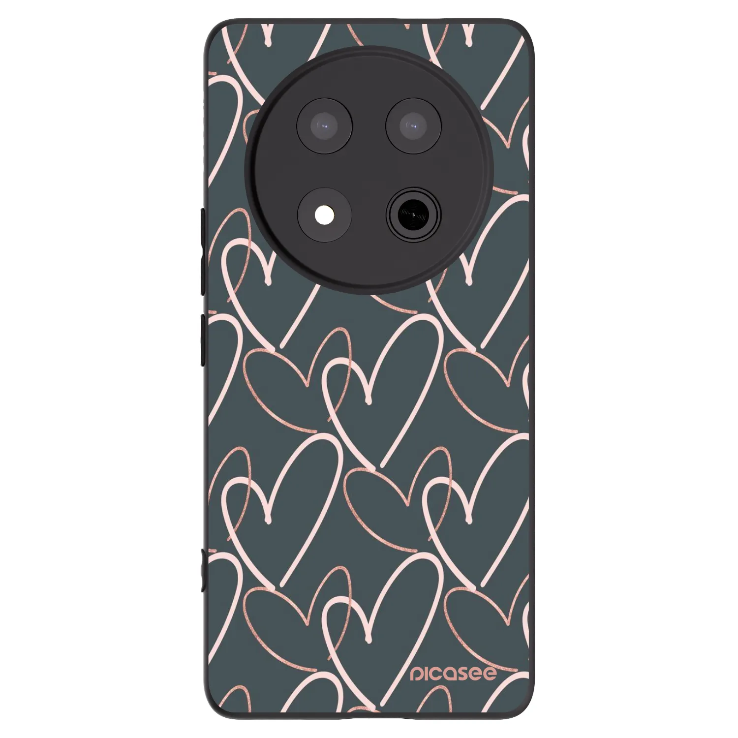 Picasee crna silikonska maskica za Honor Magic7 Lite 5G - Lots of love