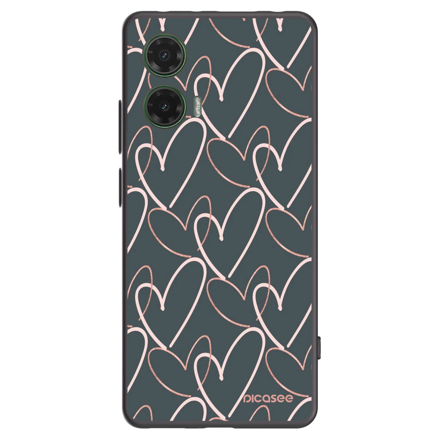 Picasee crna silikonska maskica za Motorola Moto G35 5G - Lots of love