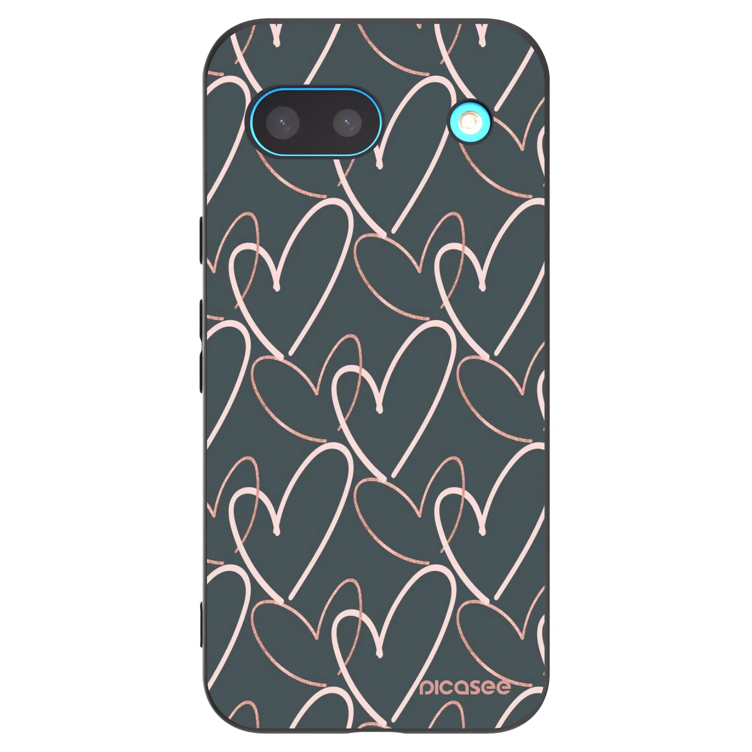 Picasee crna silikonska maskica za Google Pixel 8 - Lots of love