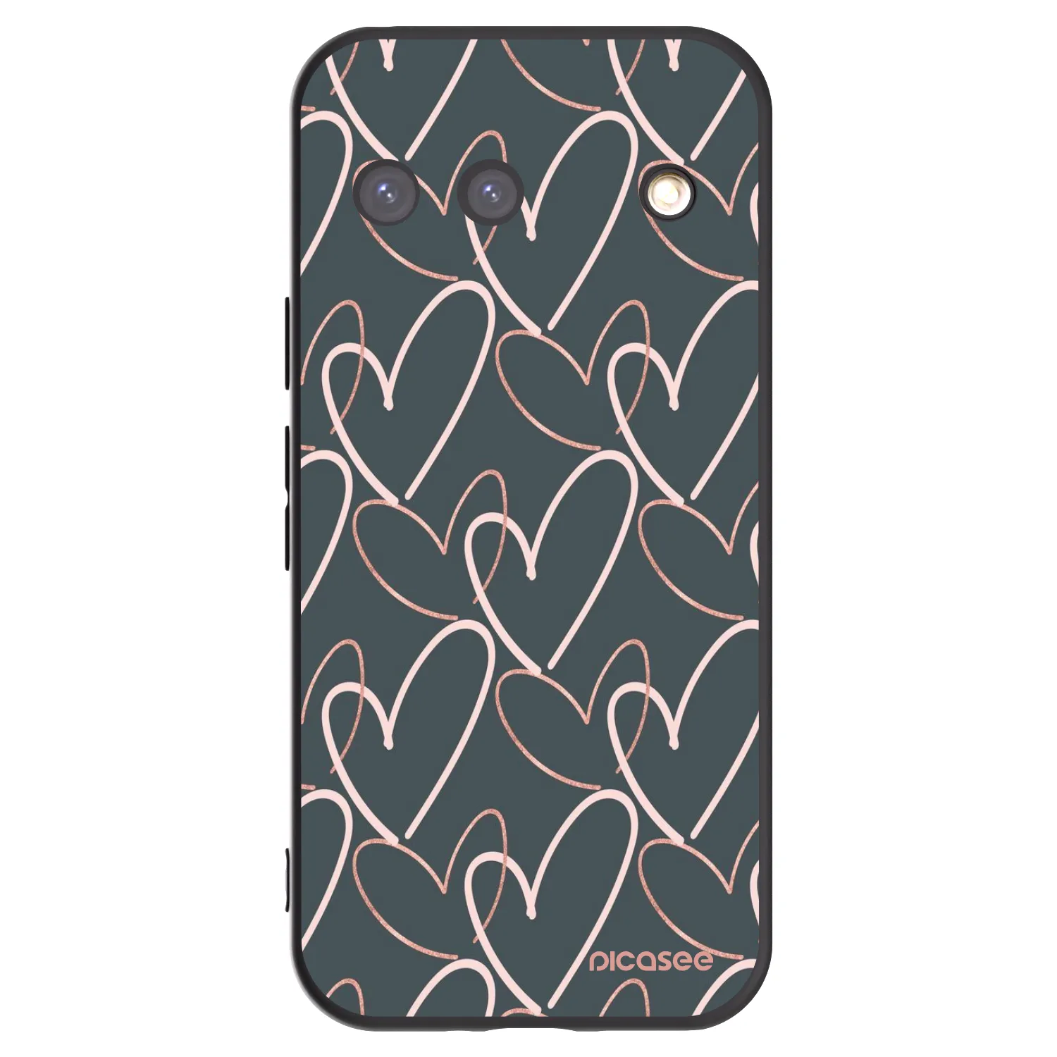 Picasee crna silikonska maskica za Google Pixel 9 - Lots of love