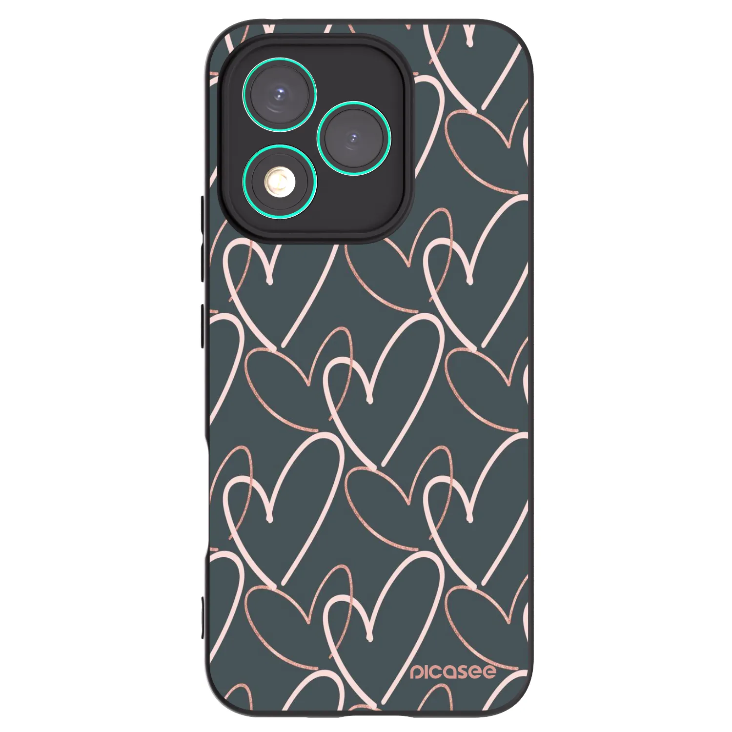 Picasee crna silikonska maskica za Honor 400 Lite 5G - Lots of love