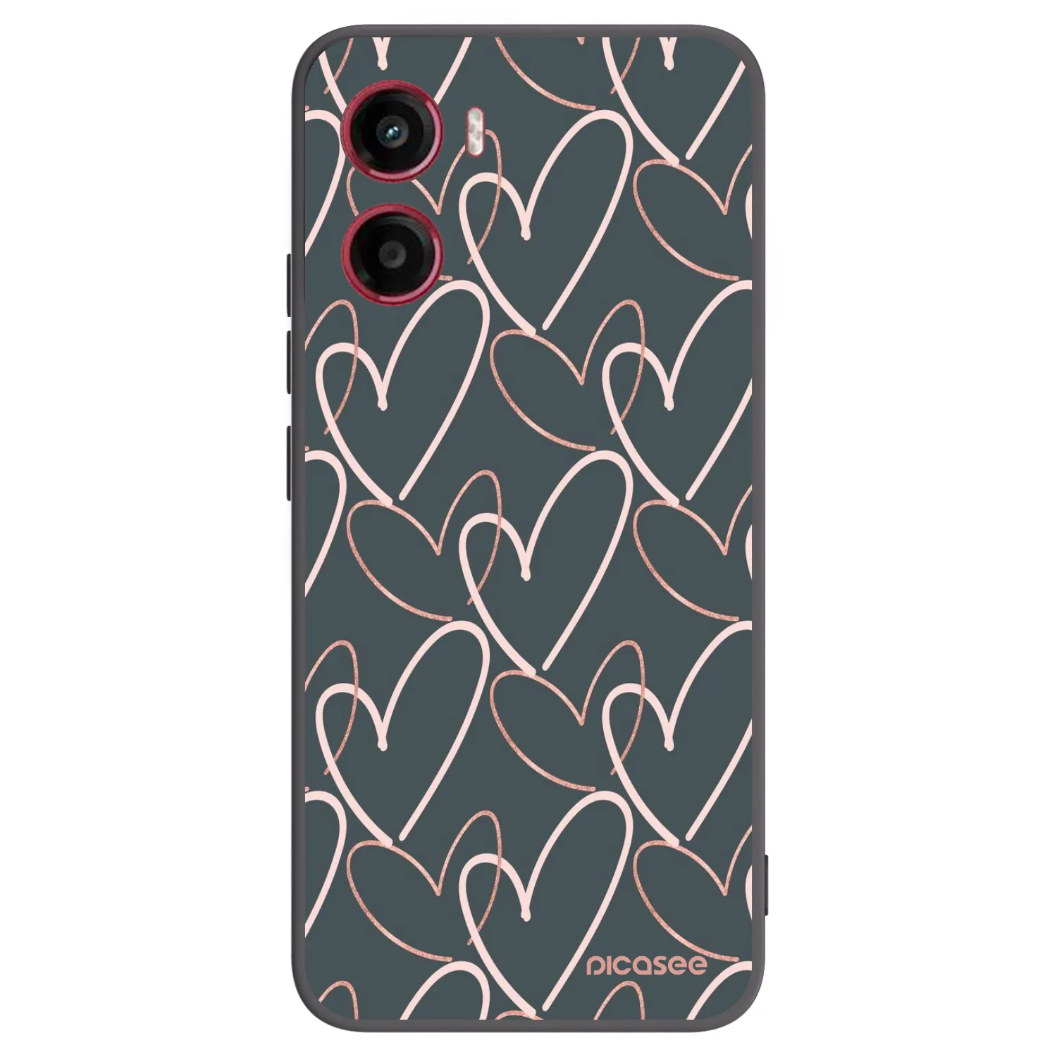 Picasee crna silikonska maskica za Motorola Moto G05 - Lots of love