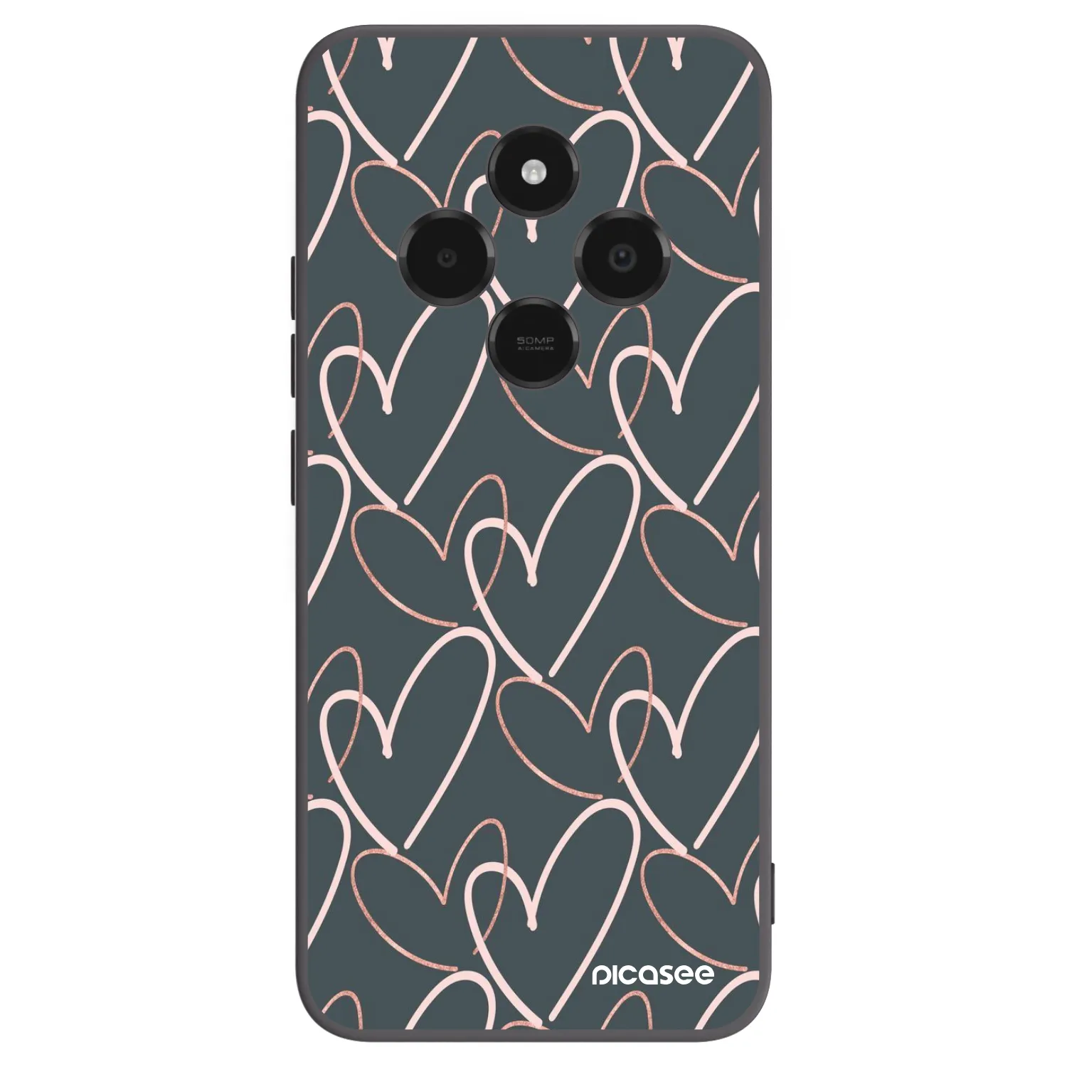 Picasee crna silikonska maskica za Xiaomi Poco C75 - Lots of love
