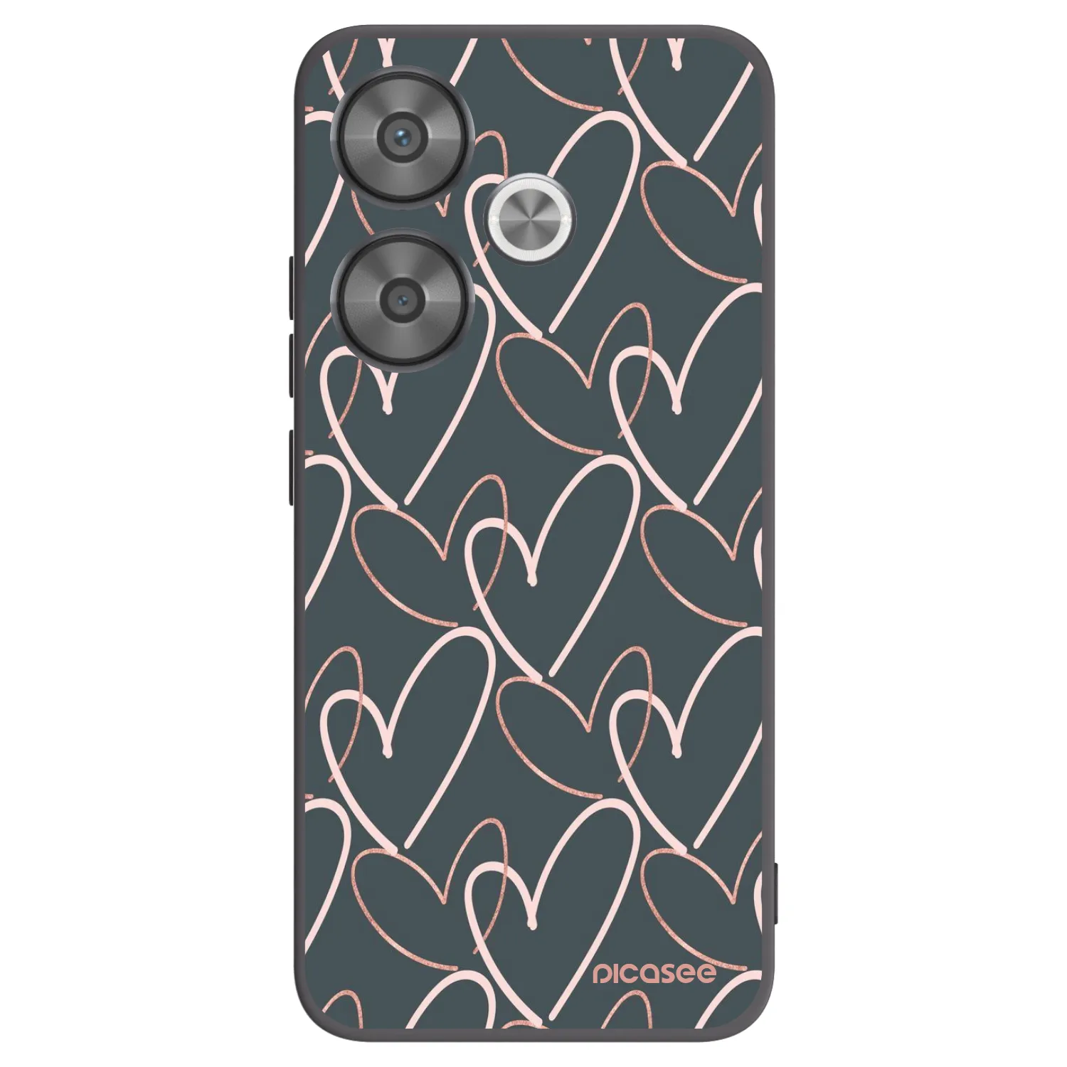 Picasee crna silikonska maskica za Xiaomi Poco F6 - Lots of love