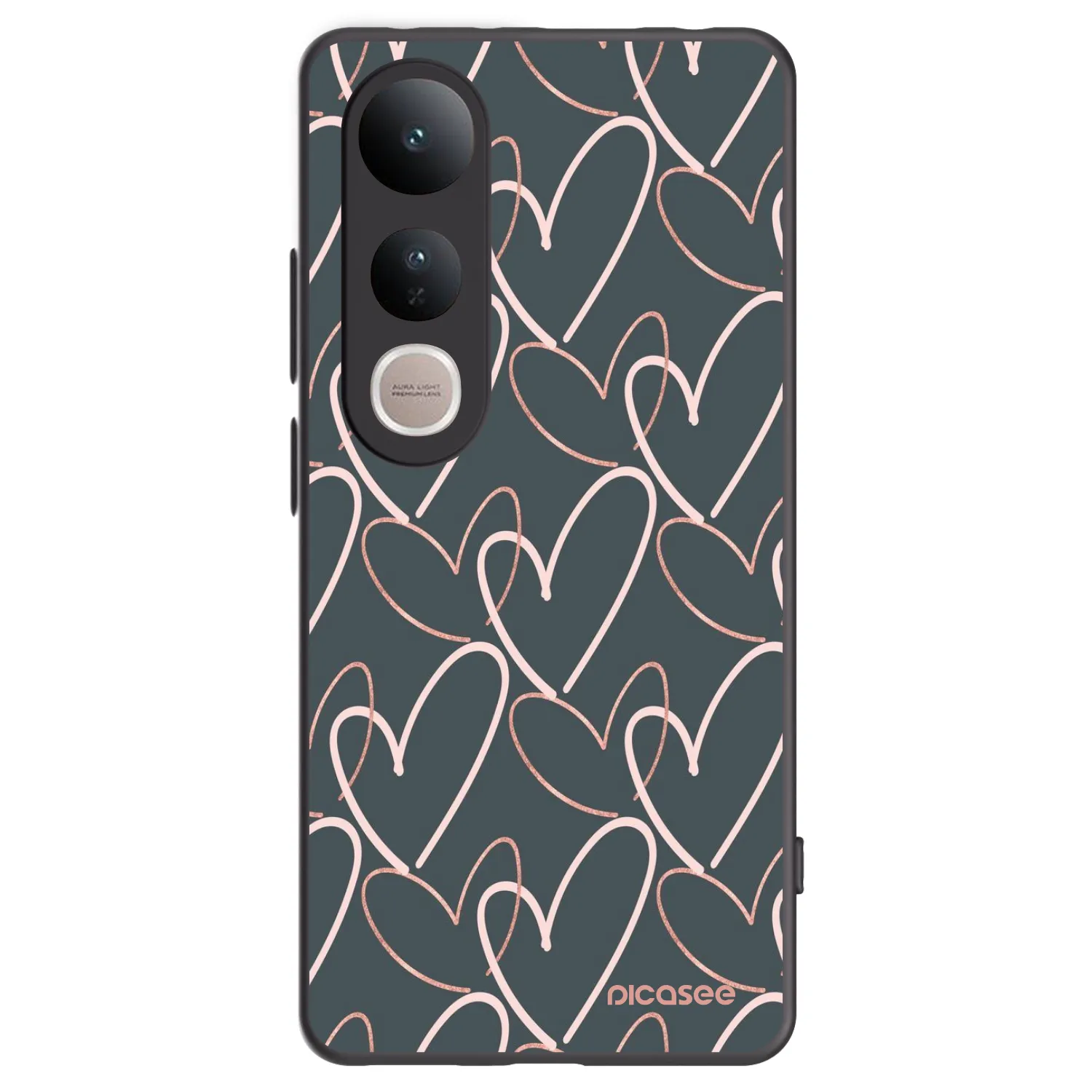 Picasee crna silikonska maskica za Vivo V50 Lite 5G - Lots of love