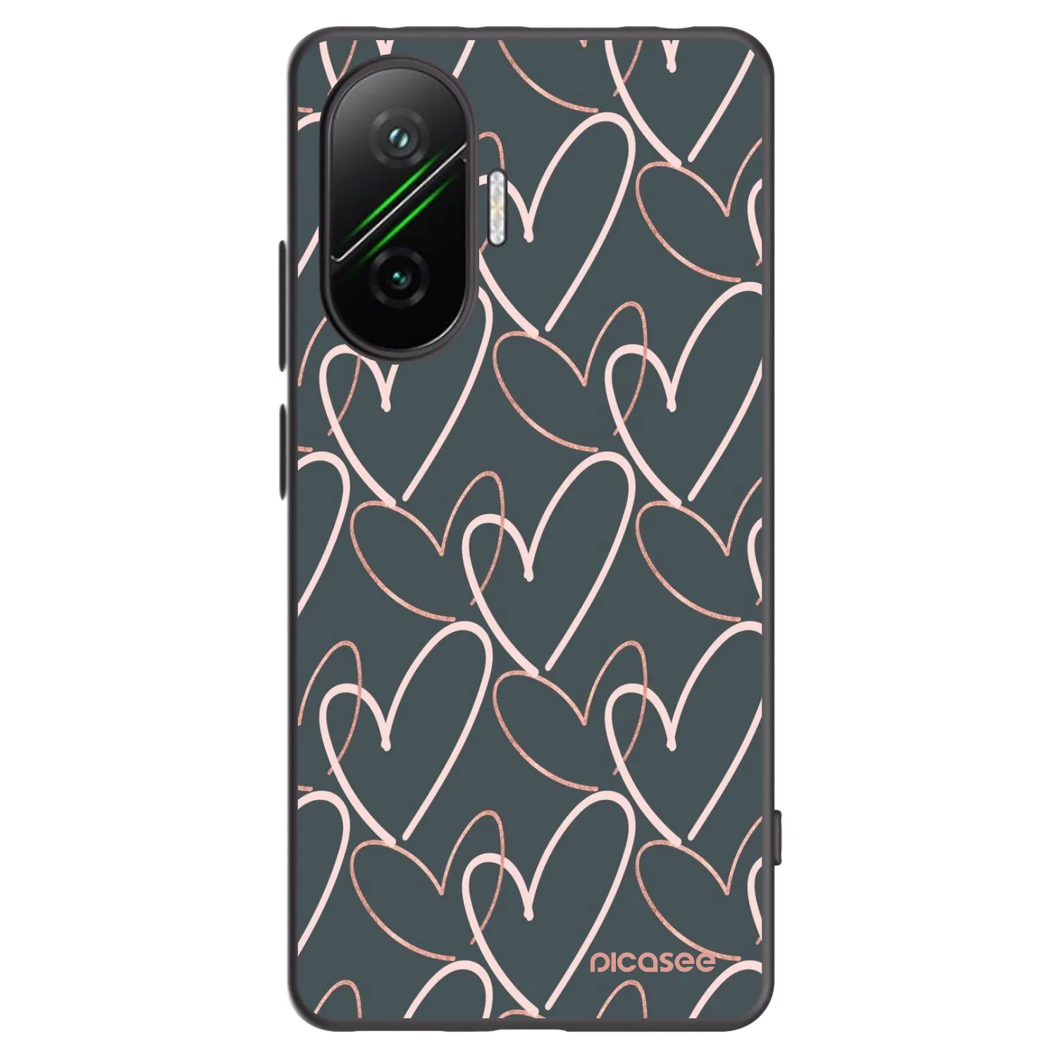 Picasee crna silikonska maskica za Xiaomi Poco F7 Pro 5G - Lots of love