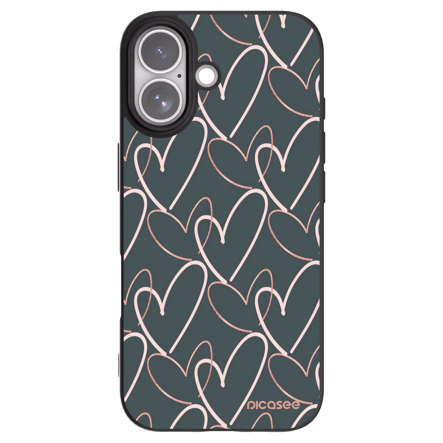 Picasee crna silikonska maskica za Apple iPhone 17 - Lots of love