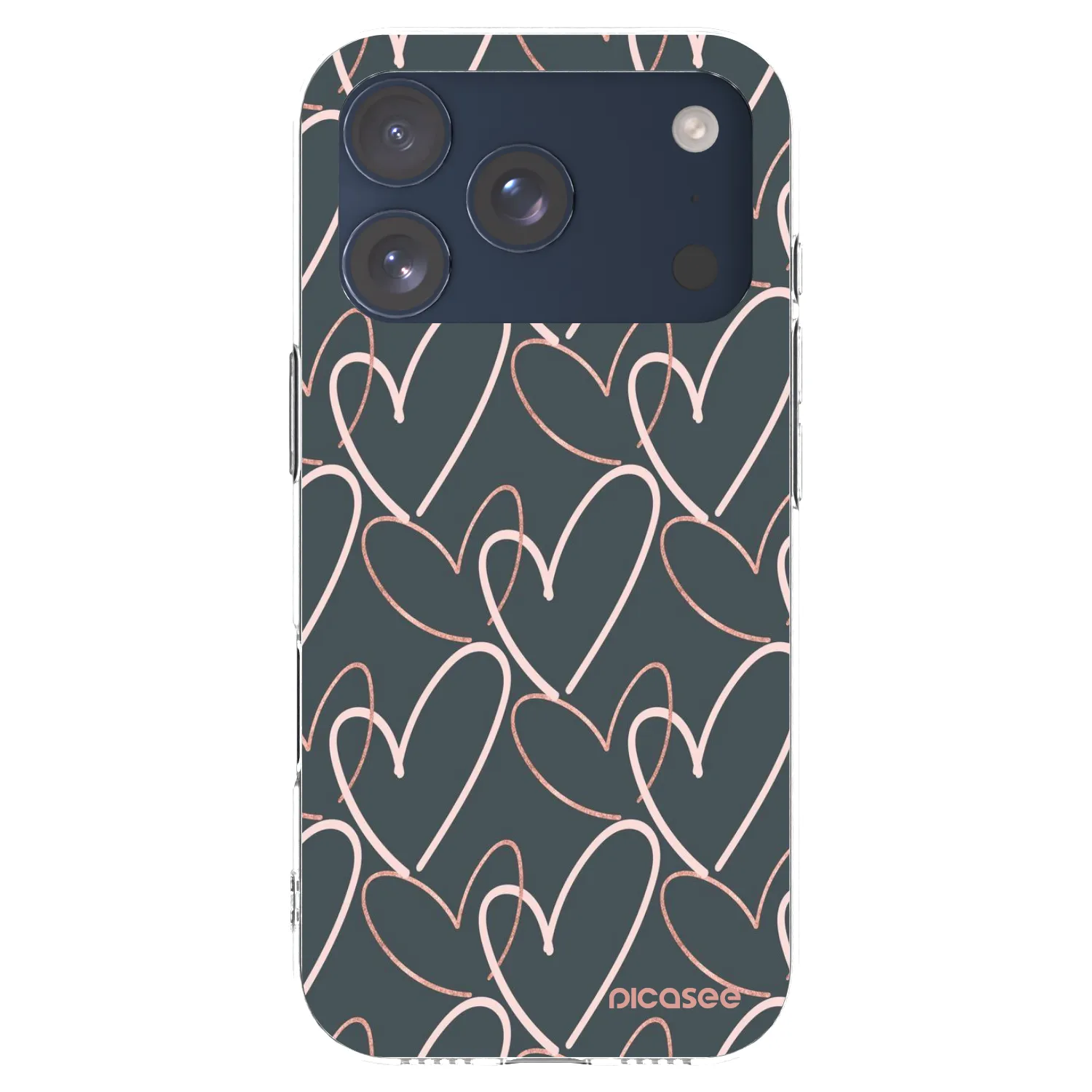 Picasee silikonska prozirna maskica za Apple iPhone 17 Pro - Lots of love