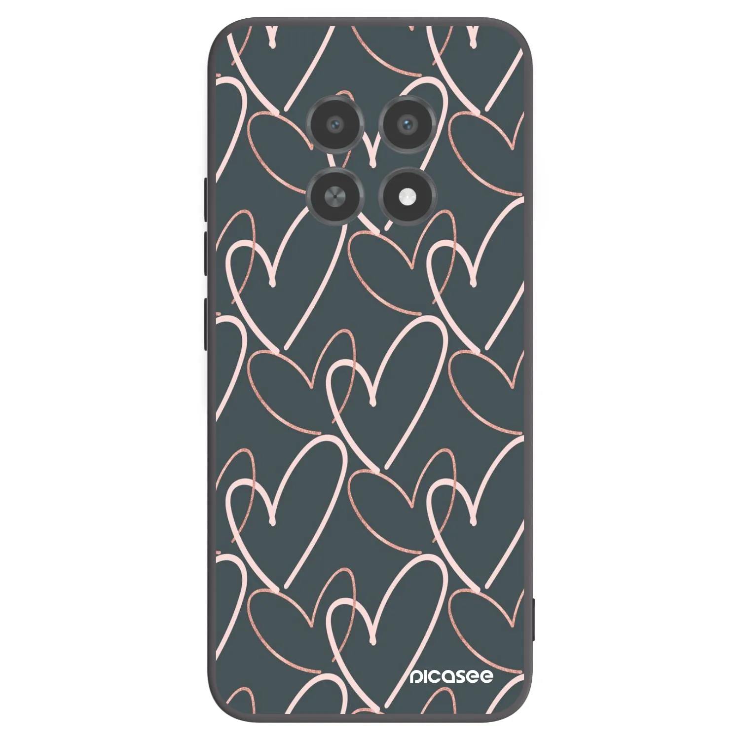 Picasee crna silikonska maskica za Realme 12X - Lots of love