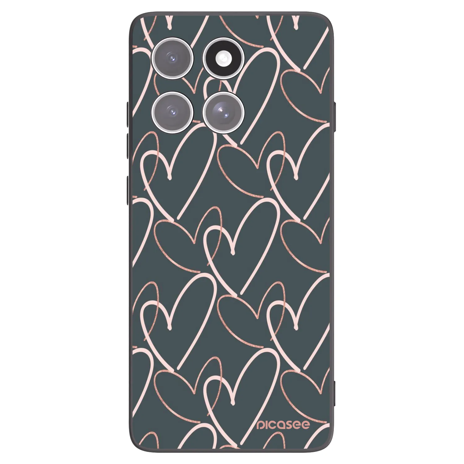Picasee crna silikonska maskica za Motorola Edge 60 Pro - Lots of love
