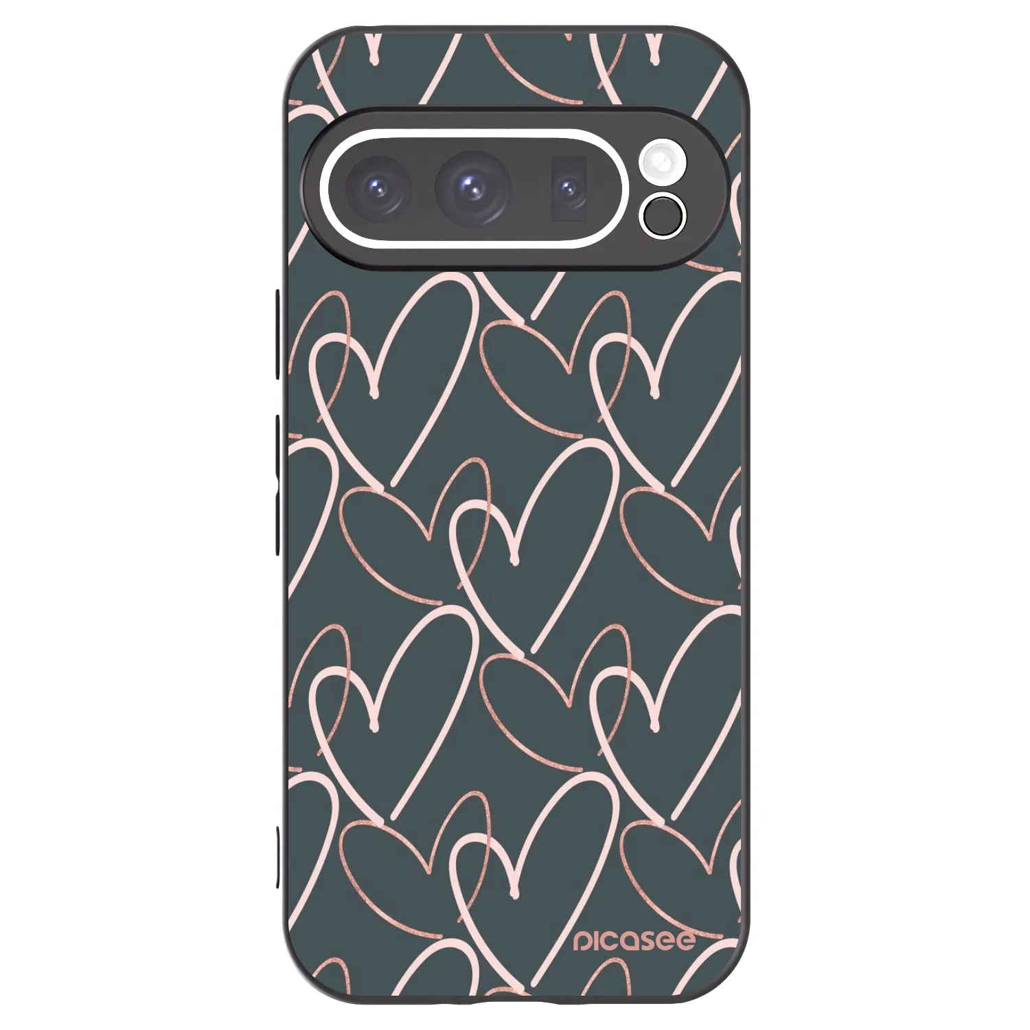 Picasee crna silikonska maskica za Google Pixel 9 Pro XL - Lots of love