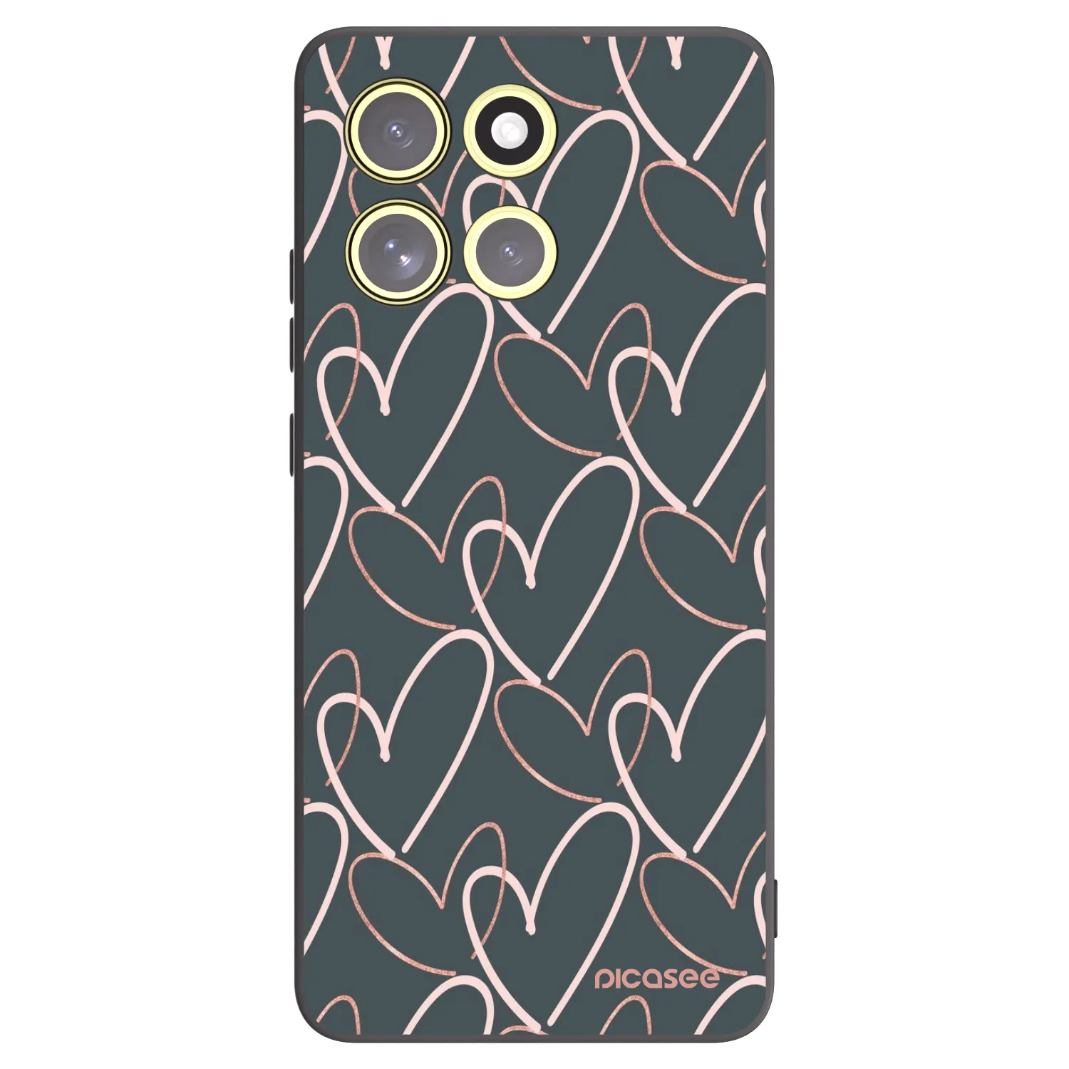 Picasee crna silikonska maskica za Motorola Moto G86 5G - Lots of love