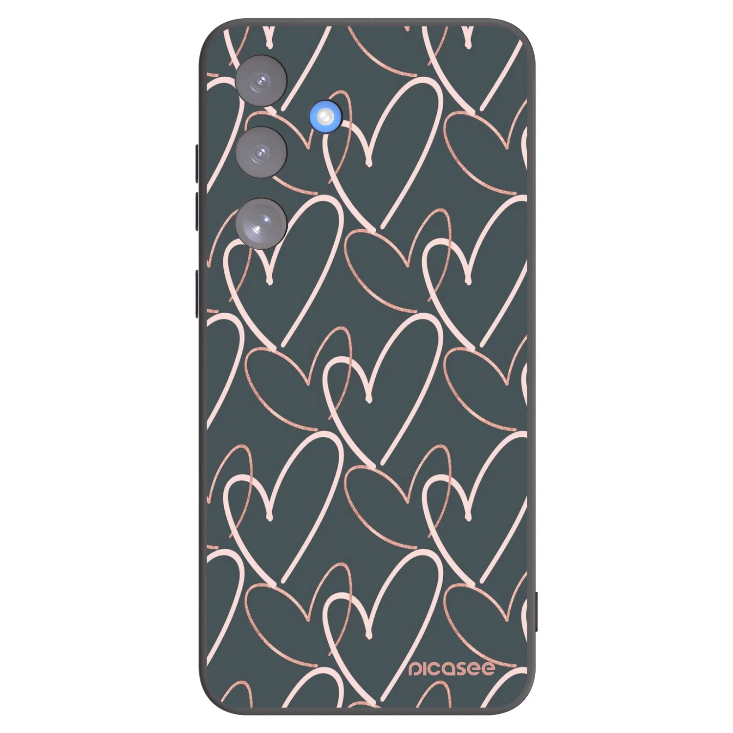 Picasee crna silikonska maskica za Samsung Galaxy S25 FE 5G - Lots of love