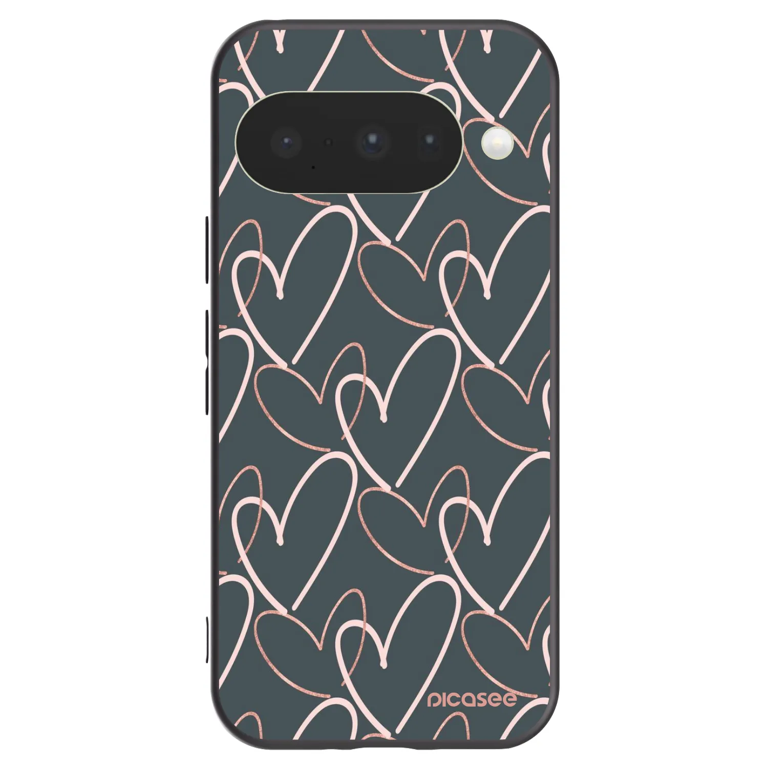 Picasee crna silikonska maskica za Google Pixel 10 - Lots of love