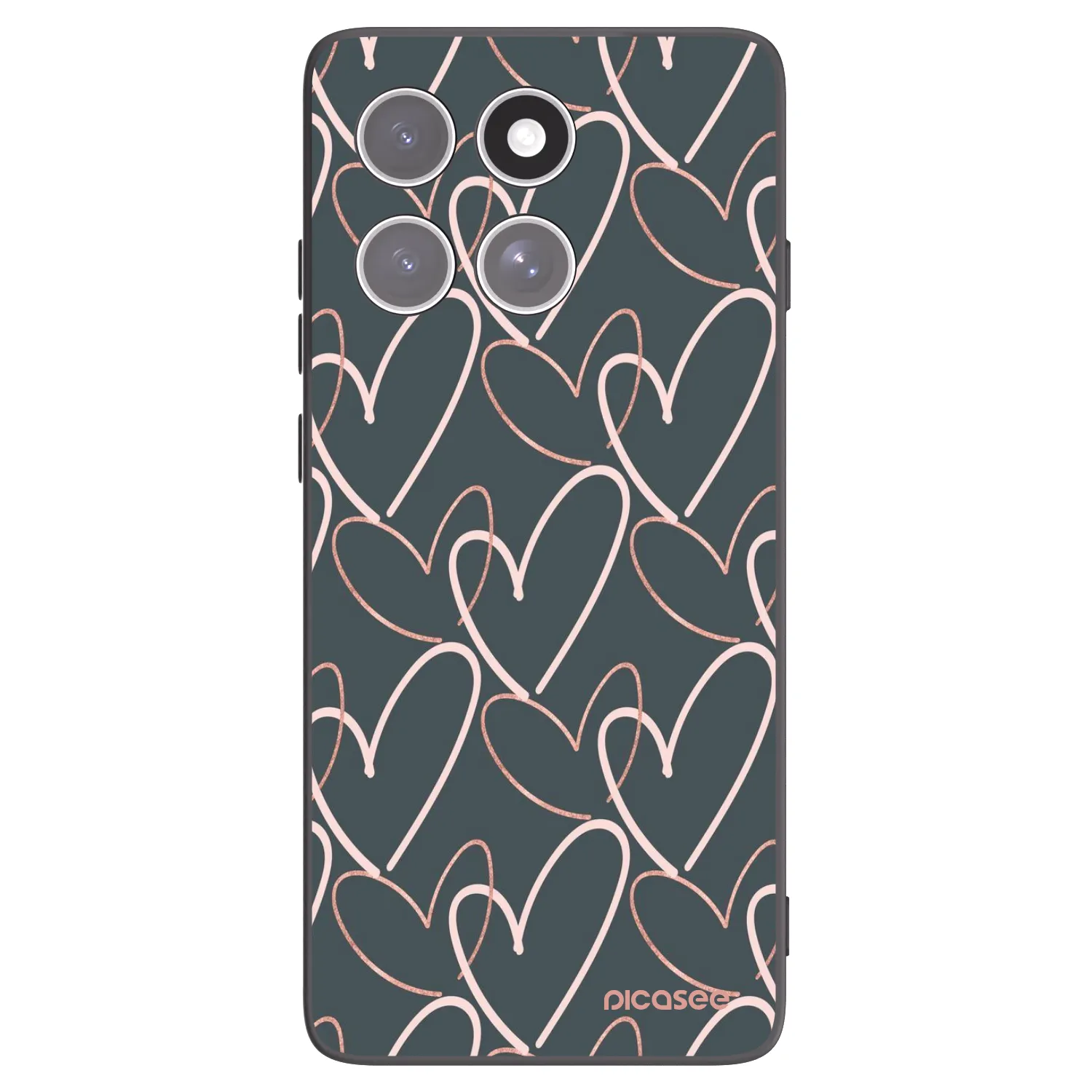 Picasee crna silikonska maskica za Motorola Edge 60 Fusion - Lots of love
