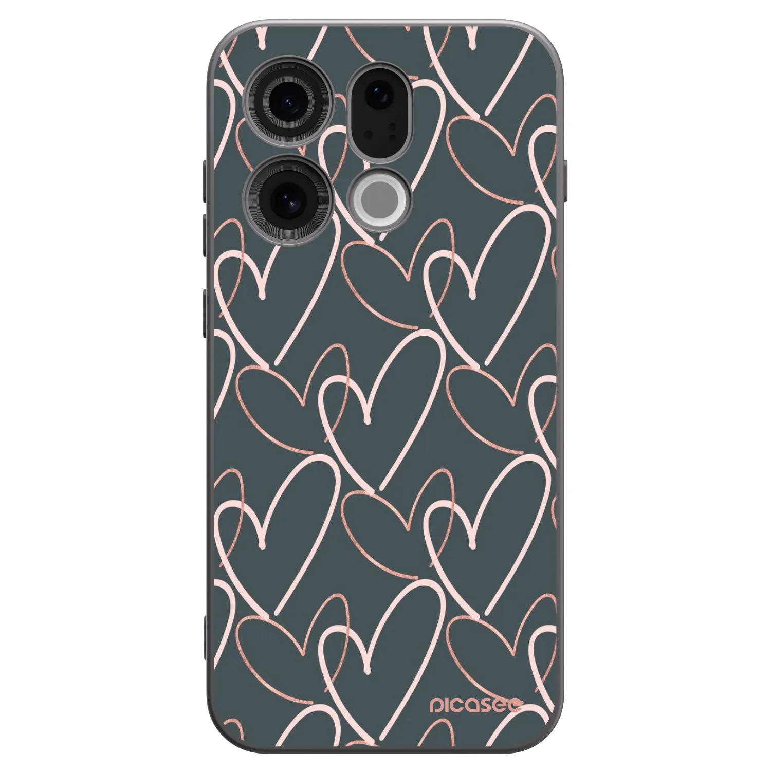 Picasee crna silikonska maskica za OPPO Find X9 - Lots of love