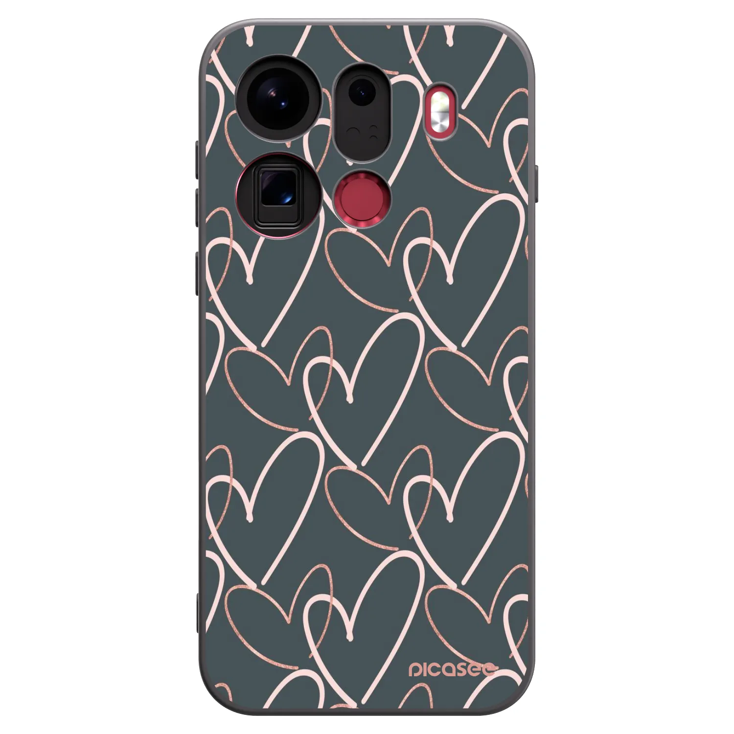 Picasee crna silikonska maskica za OPPO Find X9 Pro - Lots of love