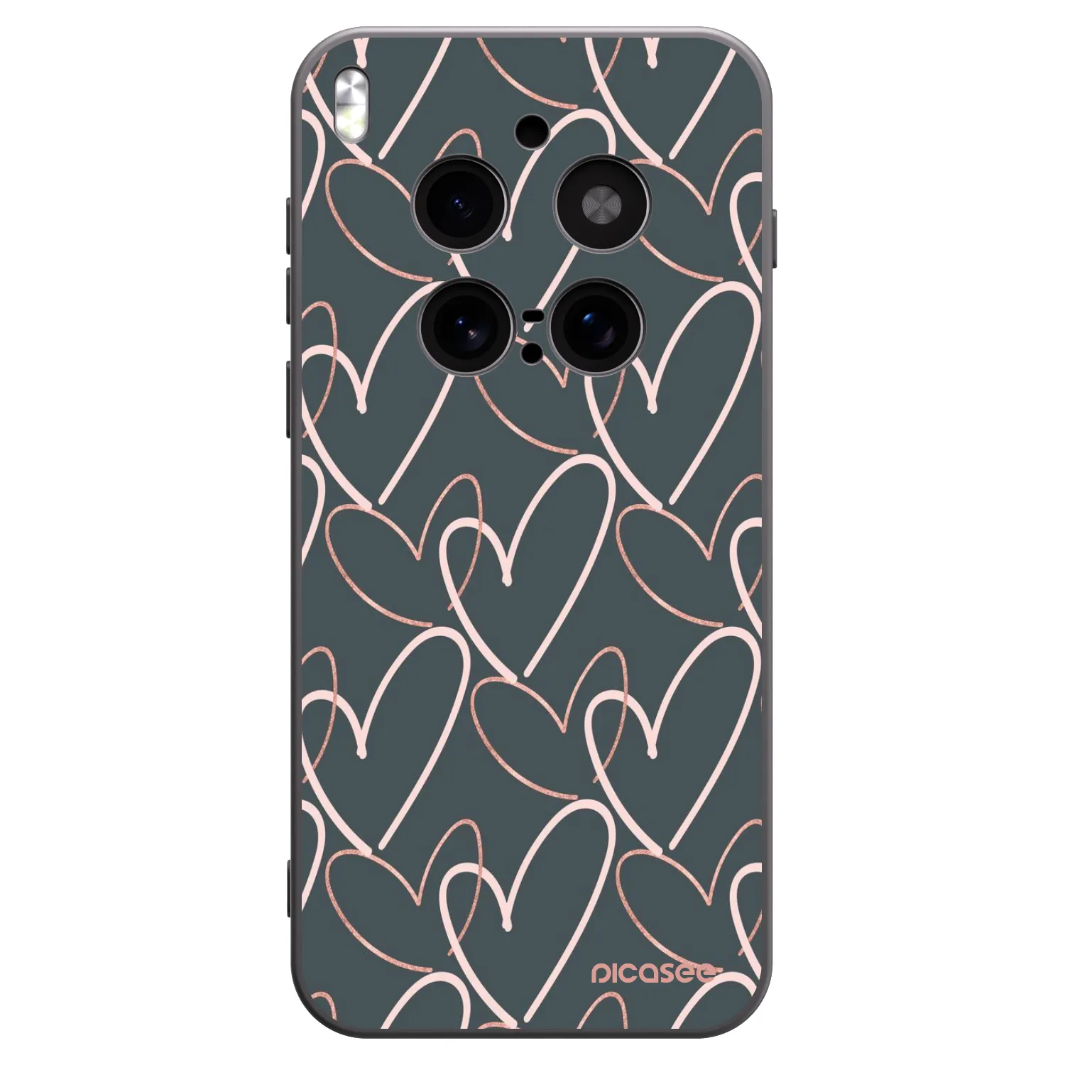 Picasee crna silikonska maskica za Vivo X300 Pro - Lots of love
