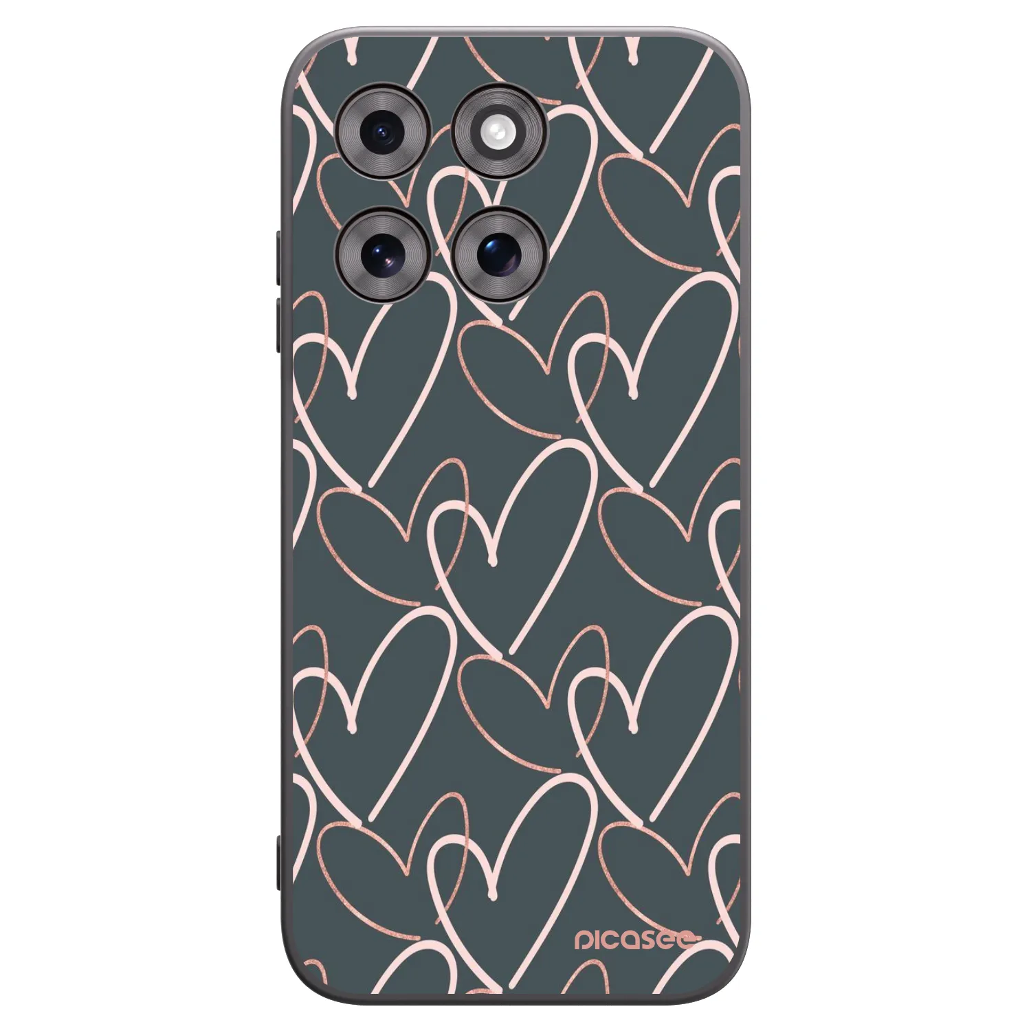 Picasee crna silikonska maskica za Motorola Moto G77 - Lots of love