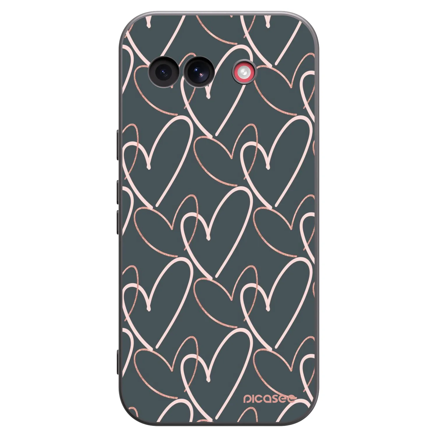 Picasee crna silikonska maskica za Google Pixel 10a - Lots of love