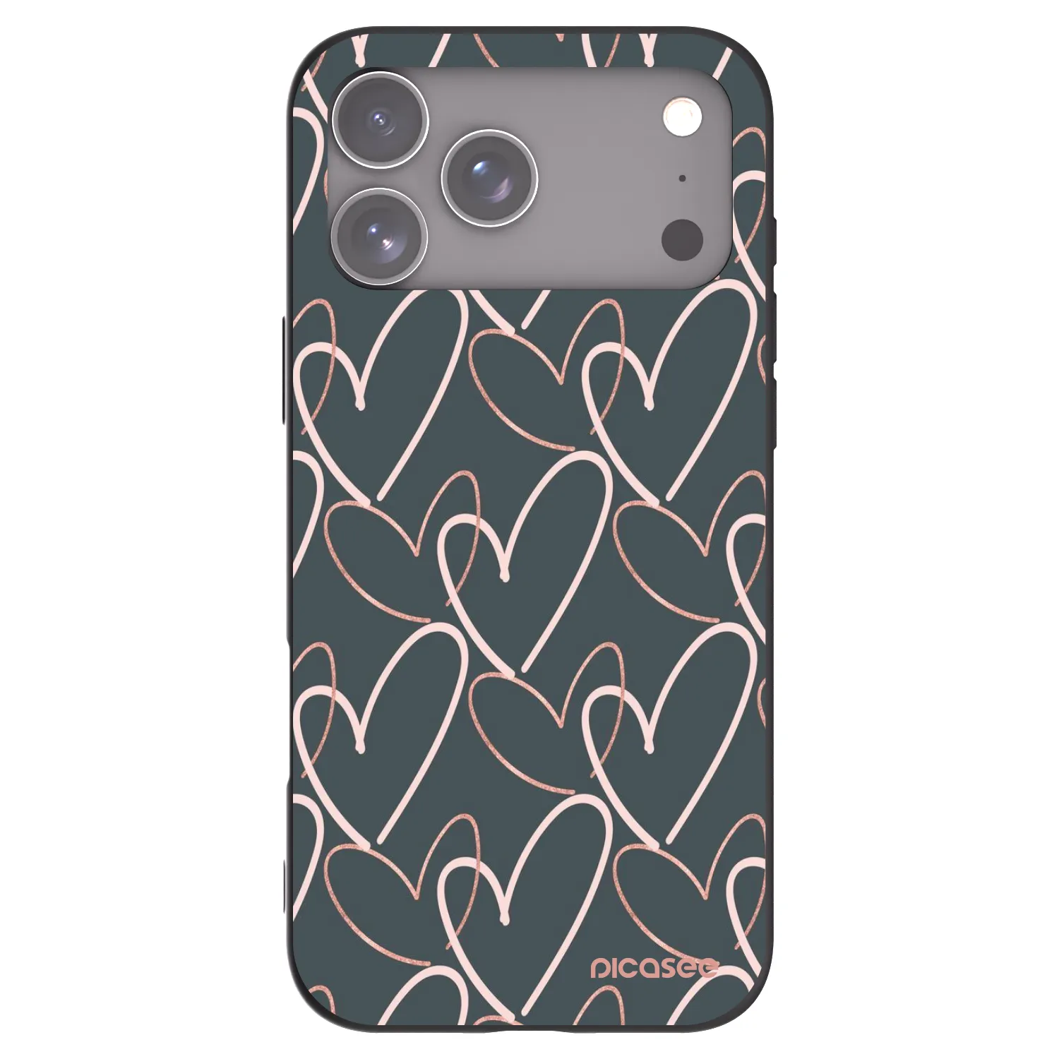 Picasee crna silikonska maskica za Apple iPhone 18 Pro Max - Lots of love