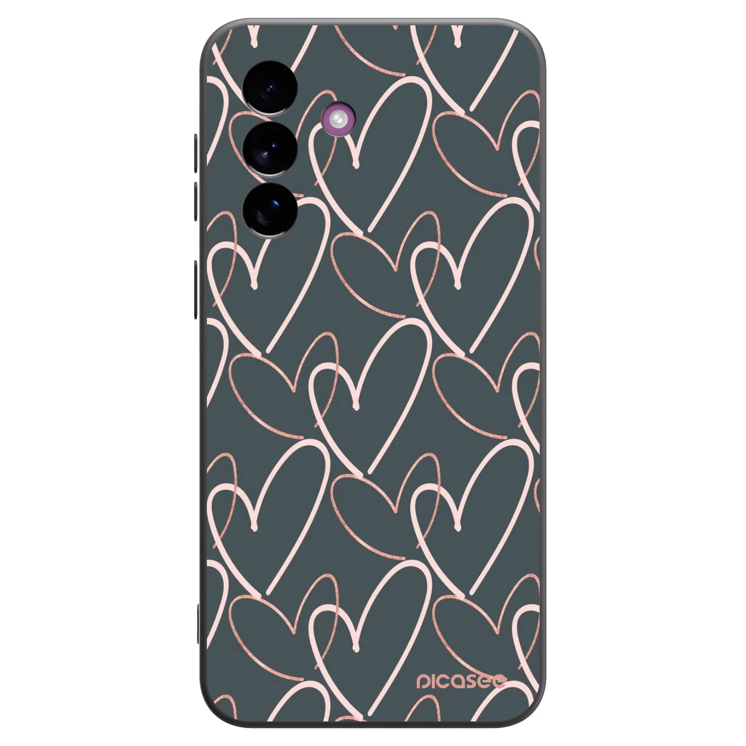 Picasee crna silikonska maskica za Samsung Galaxy A37 - Lots of love