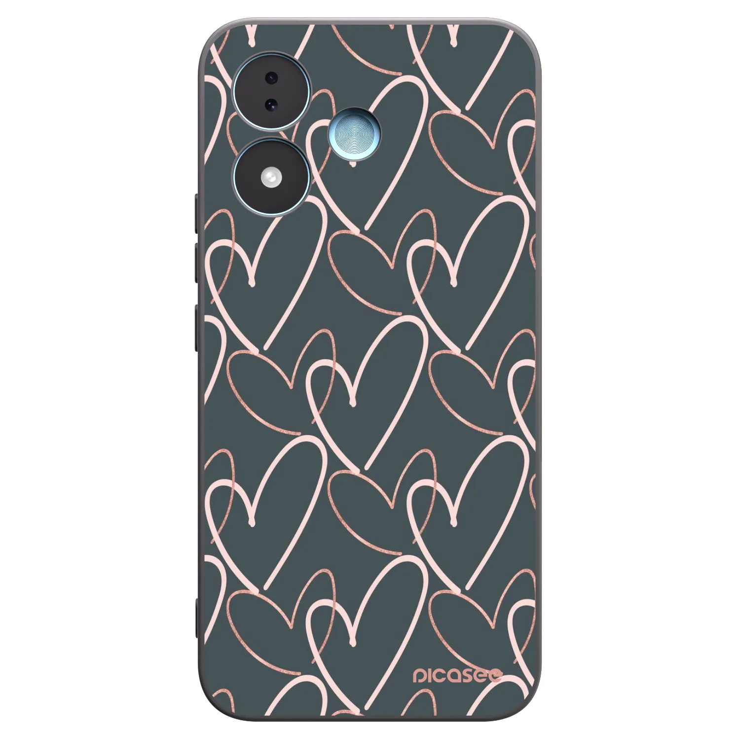 Picasee crna silikonska maskica za Xiaomi Redmi Note 17 5G - Lots of love