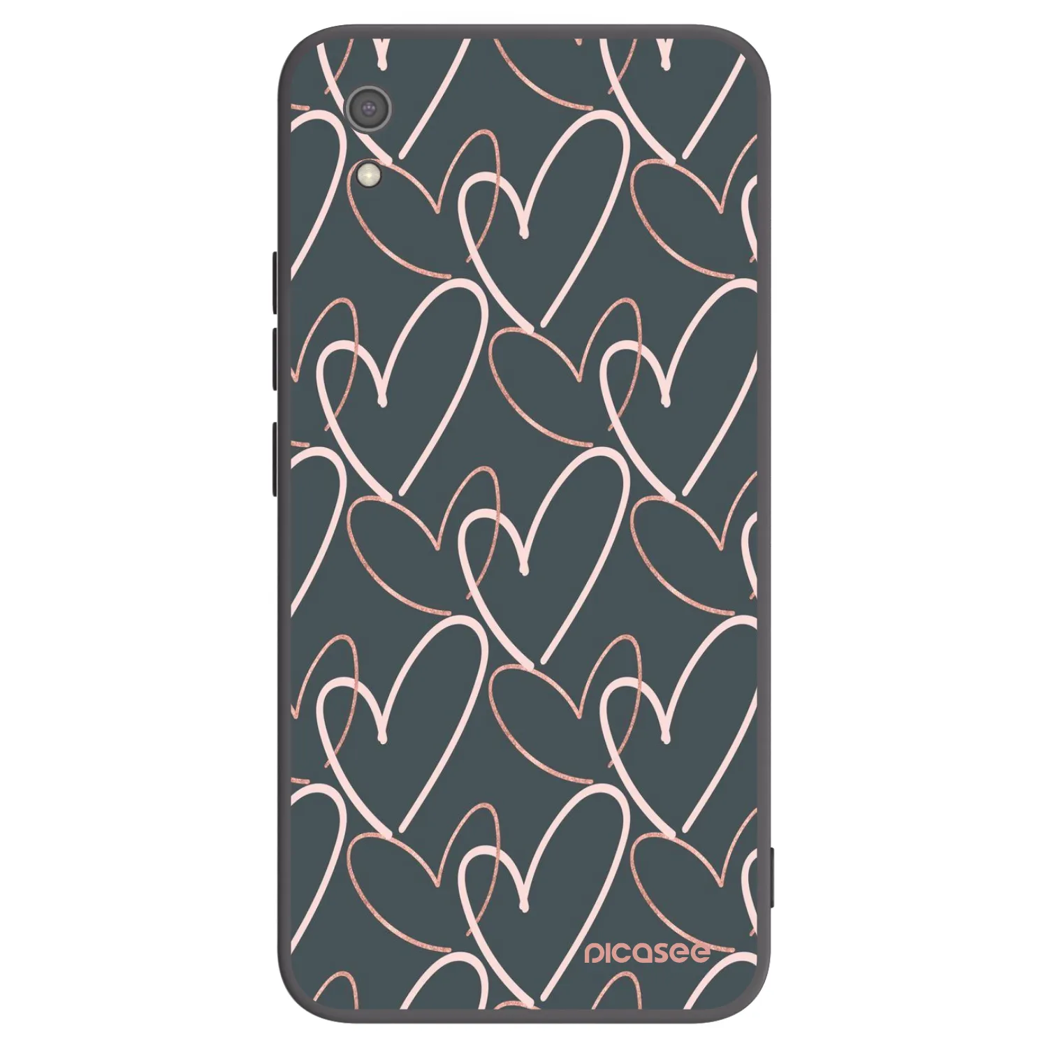 Picasee crna silikonska maskica za Xiaomi Redmi 7A - Lots of love