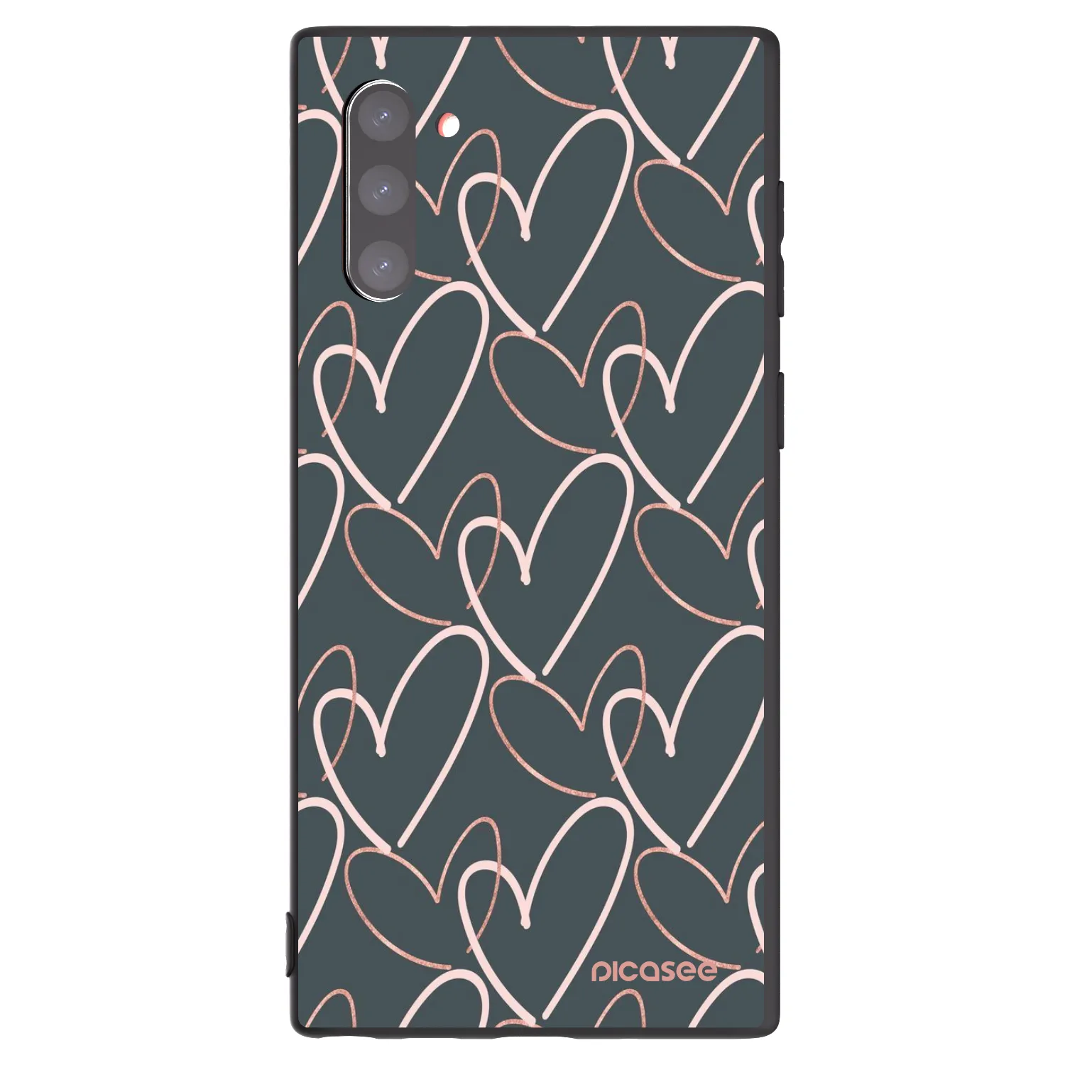 Picasee crna silikonska maskica za Samsung Galaxy Note 10 N970F - Lots of love