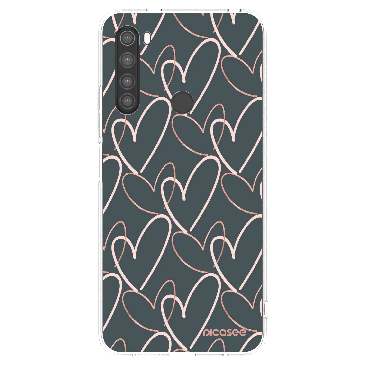 Picasee silikonska prozirna maskica za Xiaomi Redmi Note 8 - Lots of love
